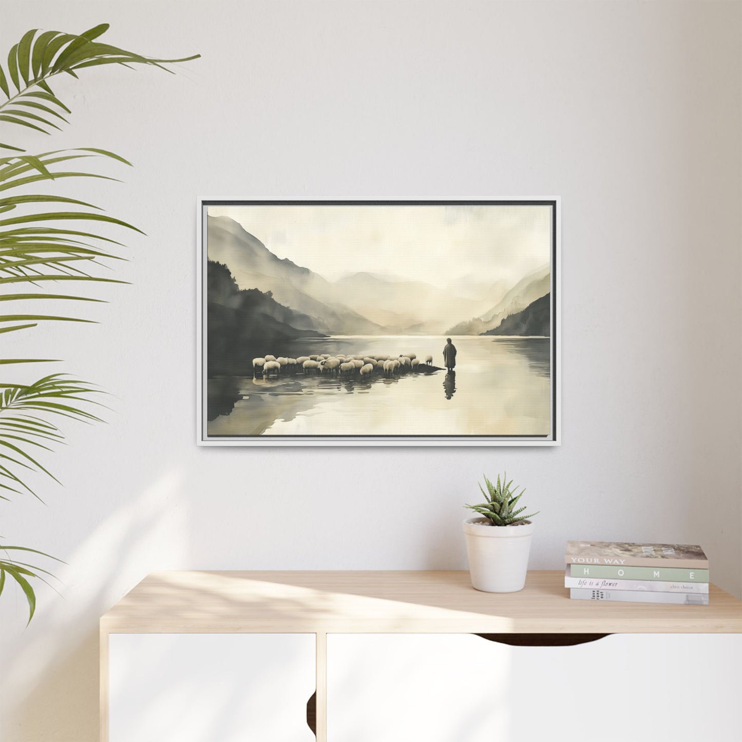 "Calm Waters" Horizontal Framed Matte Canvas Art Print