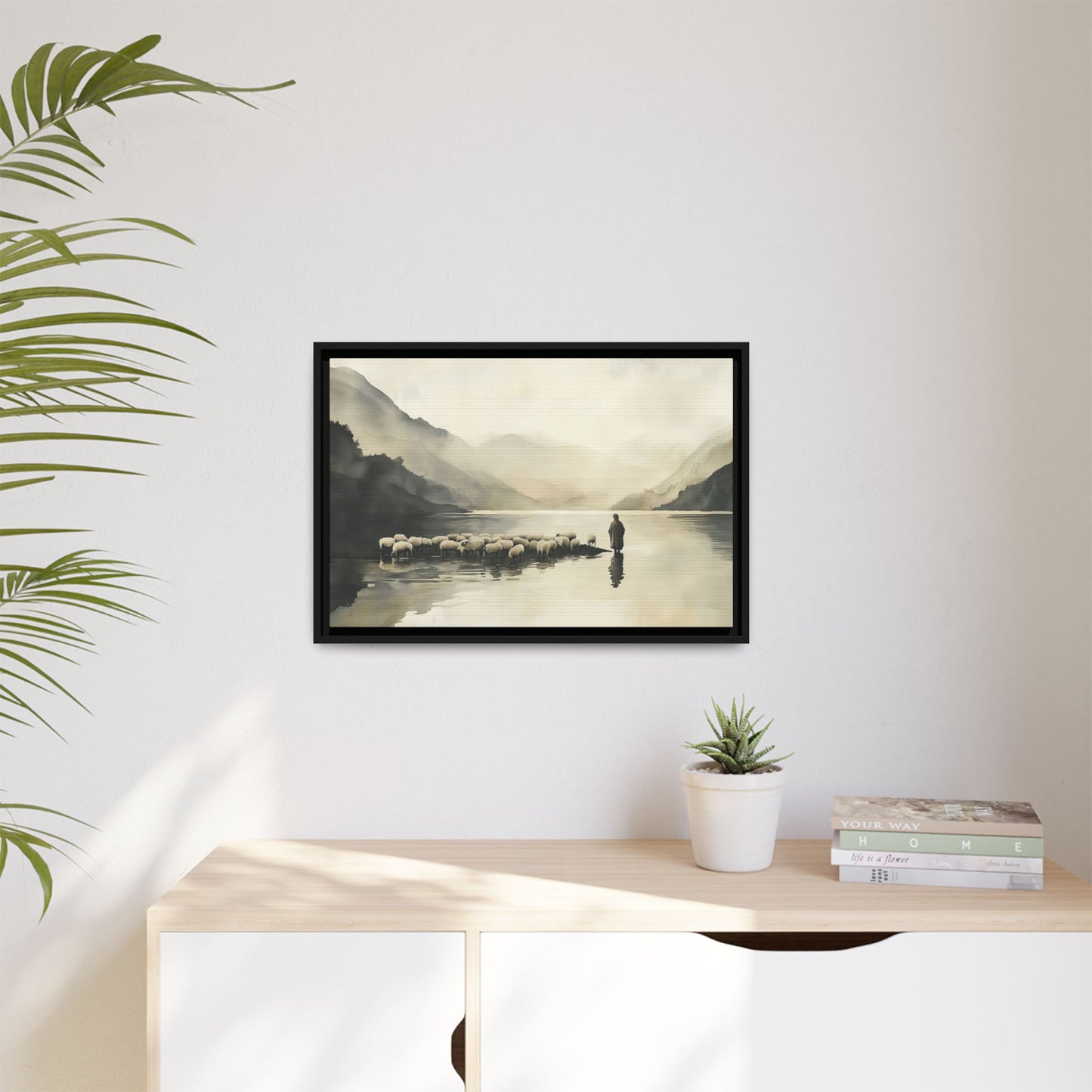 "Calm Waters" Horizontal Framed Matte Canvas Art Print