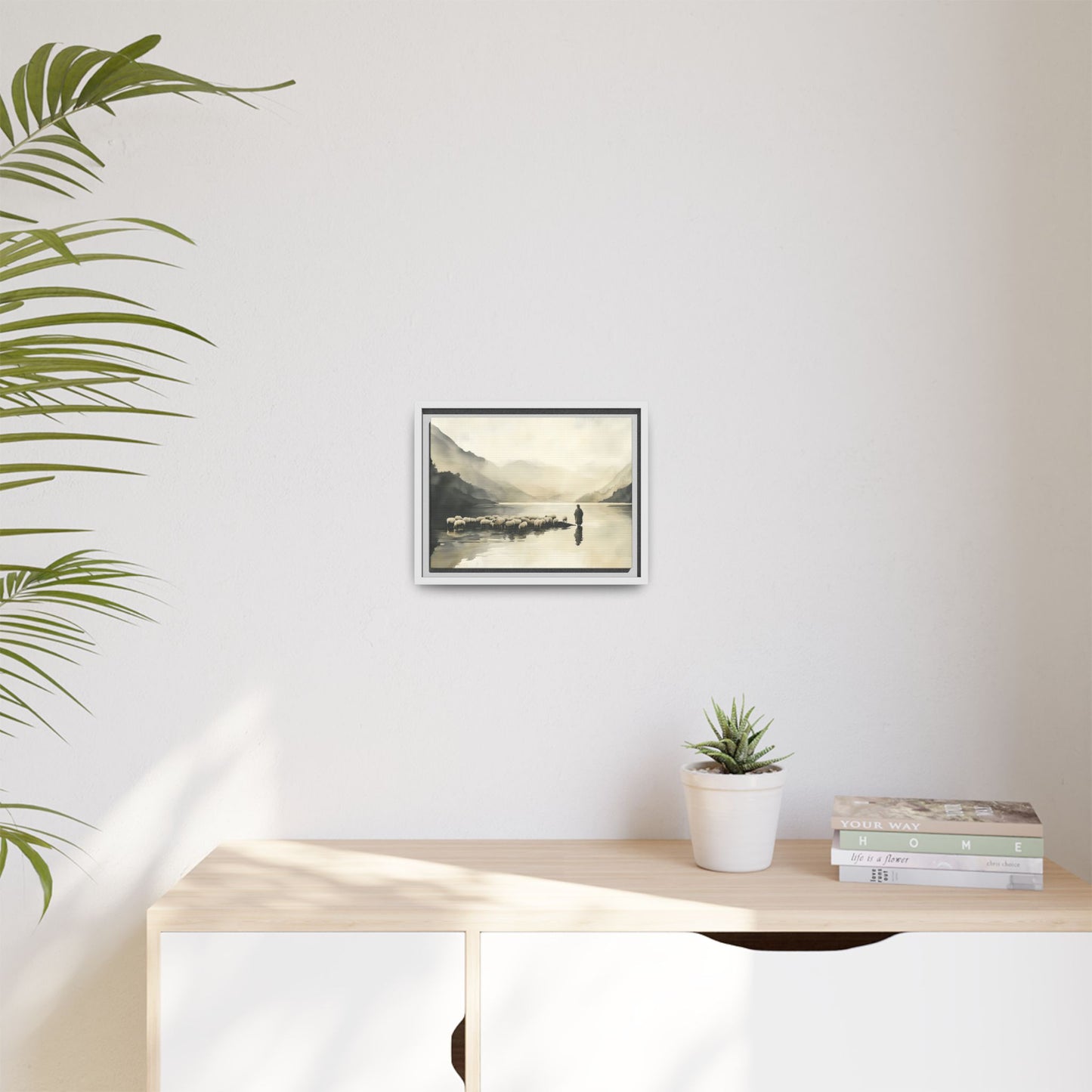 "Calm Waters" Horizontal Framed Matte Canvas Art Print