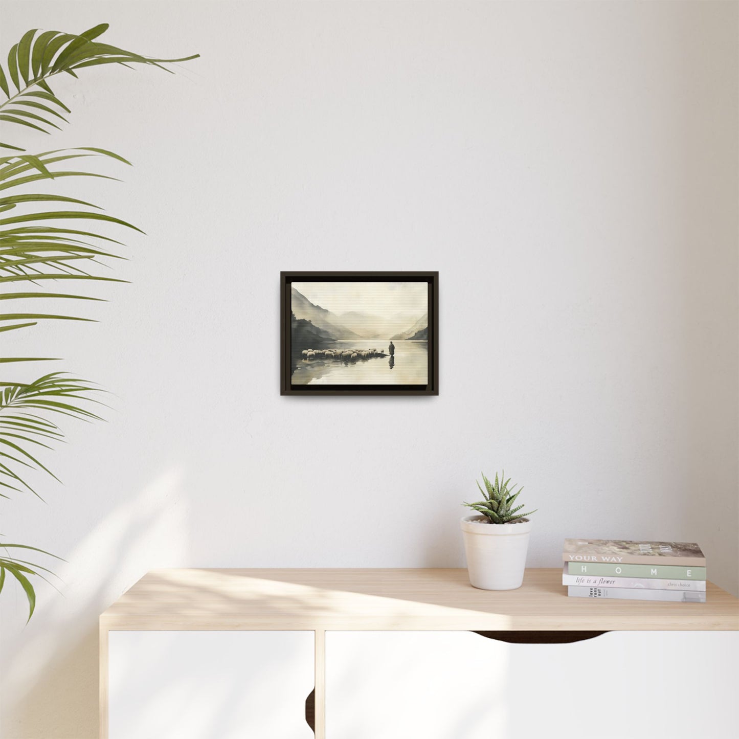 "Calm Waters" Horizontal Framed Matte Canvas Art Print