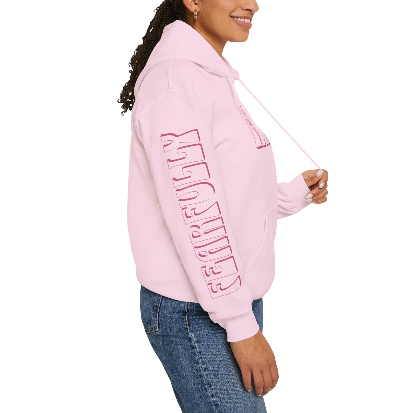 "Fearfully Wonderfully Made" Pink Adult Hoodie