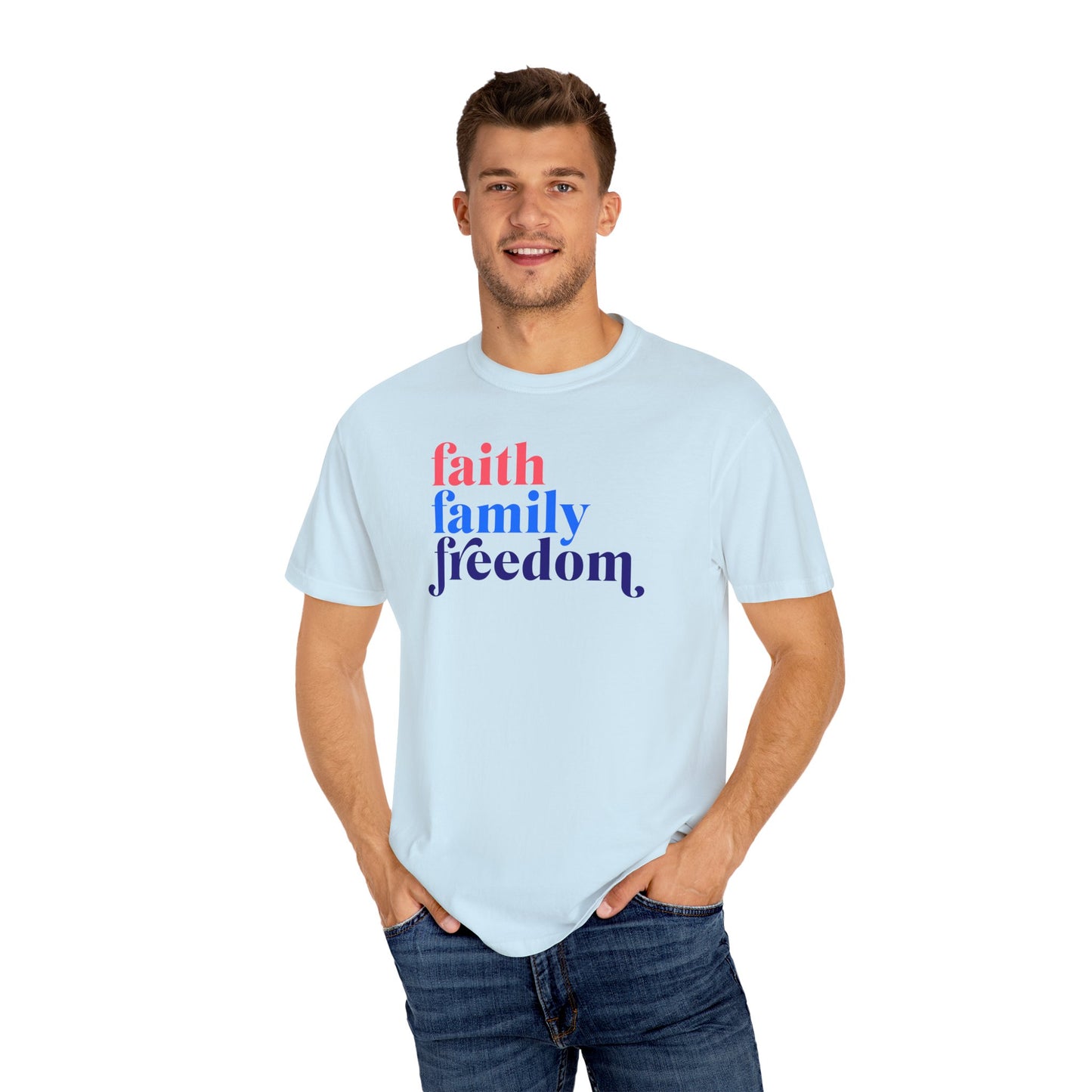 "FAITH FAMILY FREEDOM" UNISEX PREMIUM TEE"