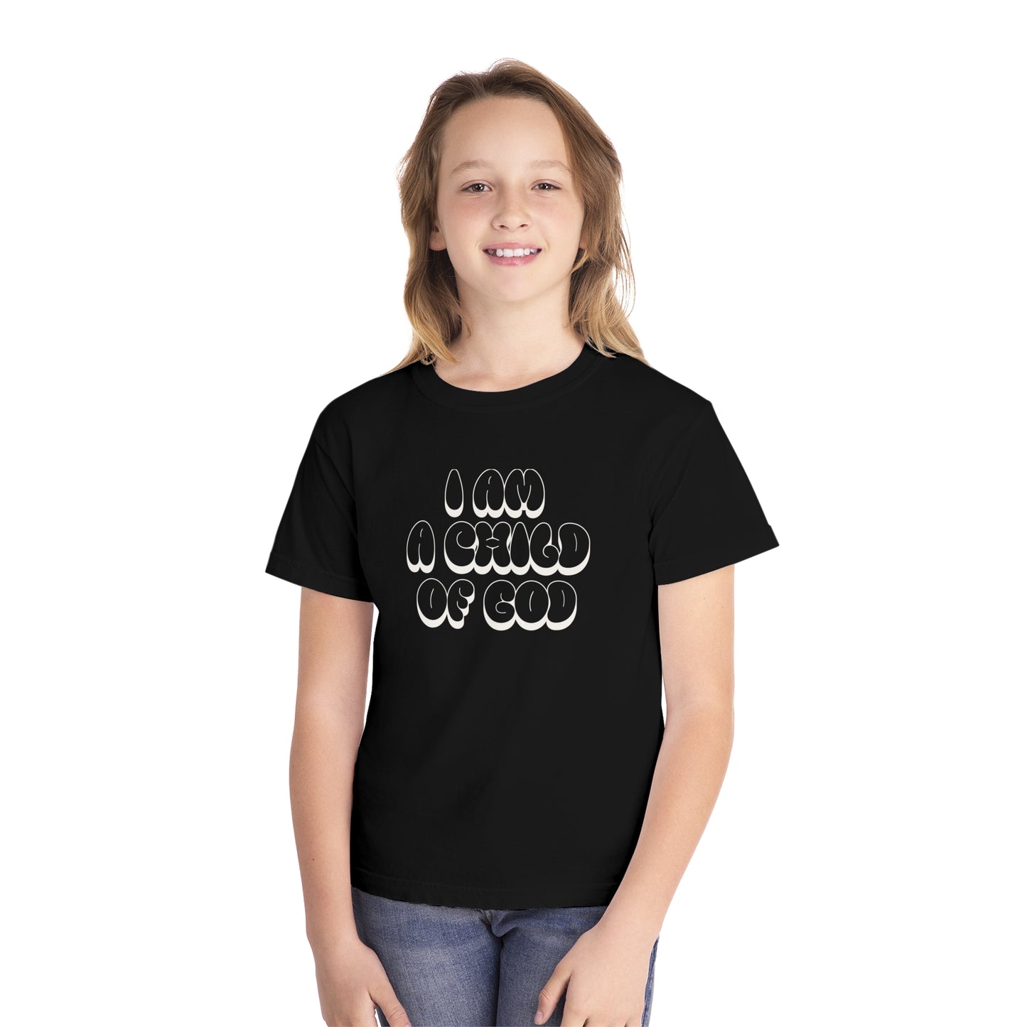 "I Am A Child of God" Kids Midweight Garment-Dyed Tee