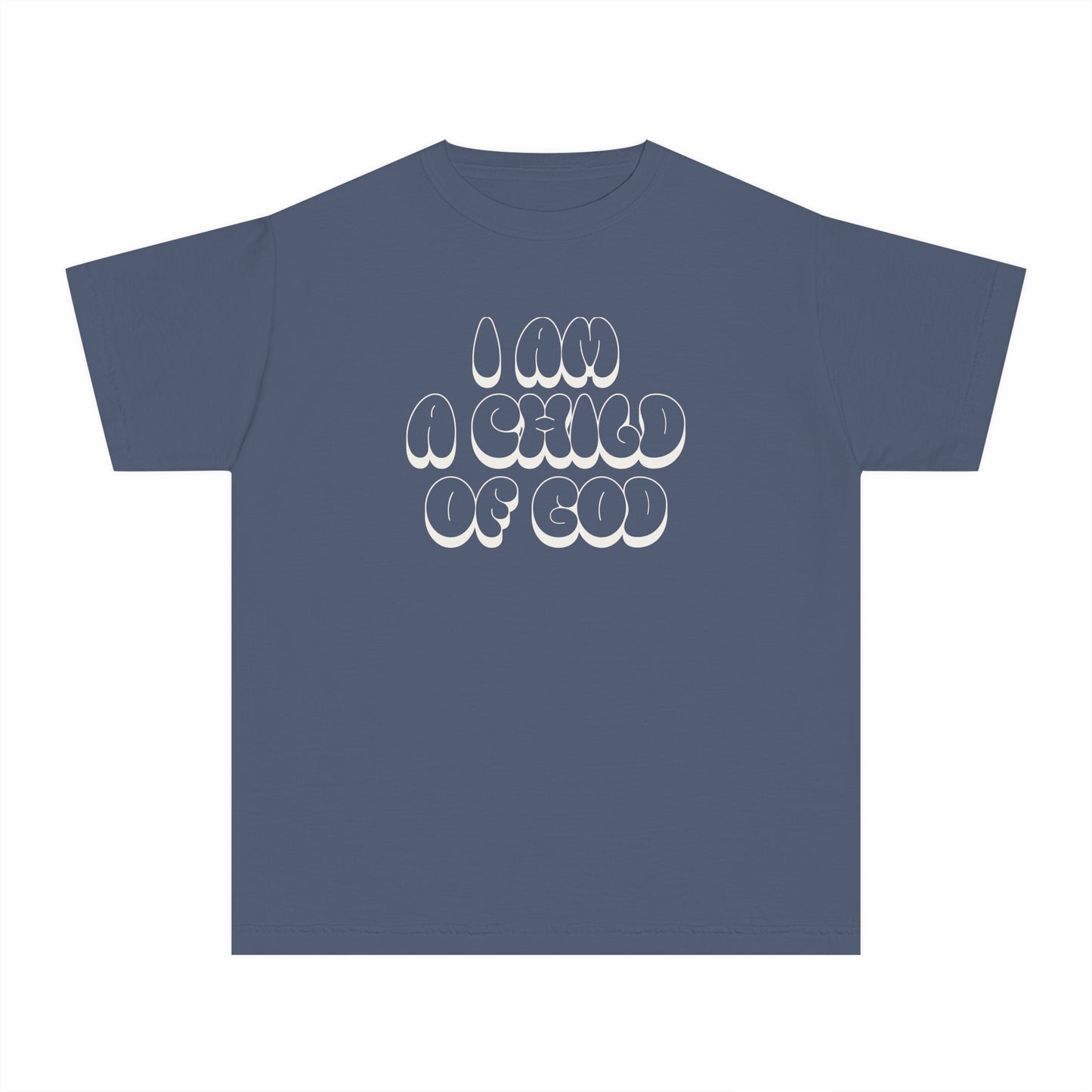 "I Am A Child of God" Kids Midweight Garment-Dyed Tee