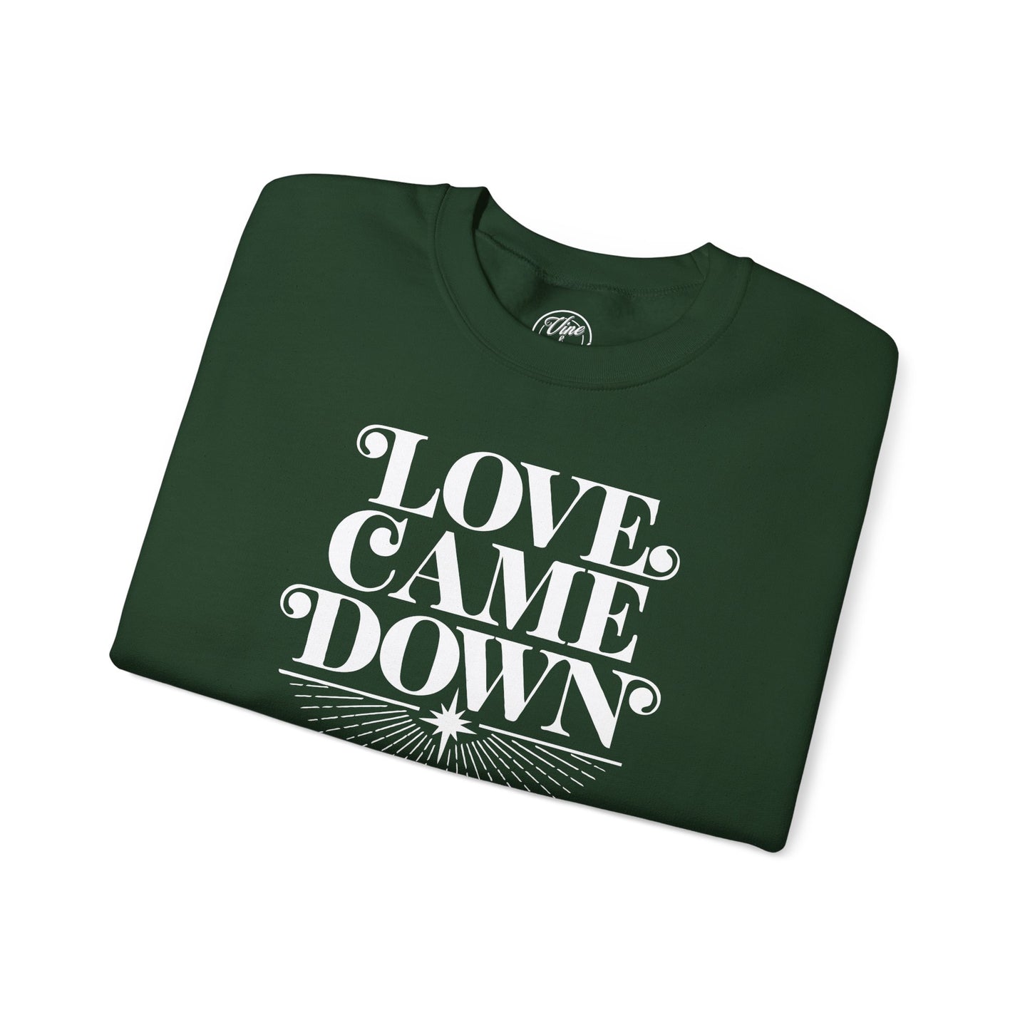 CHRISTMAS "LOVE CAME DOWN" UNISEX CREWNECK SWEATSHIRT