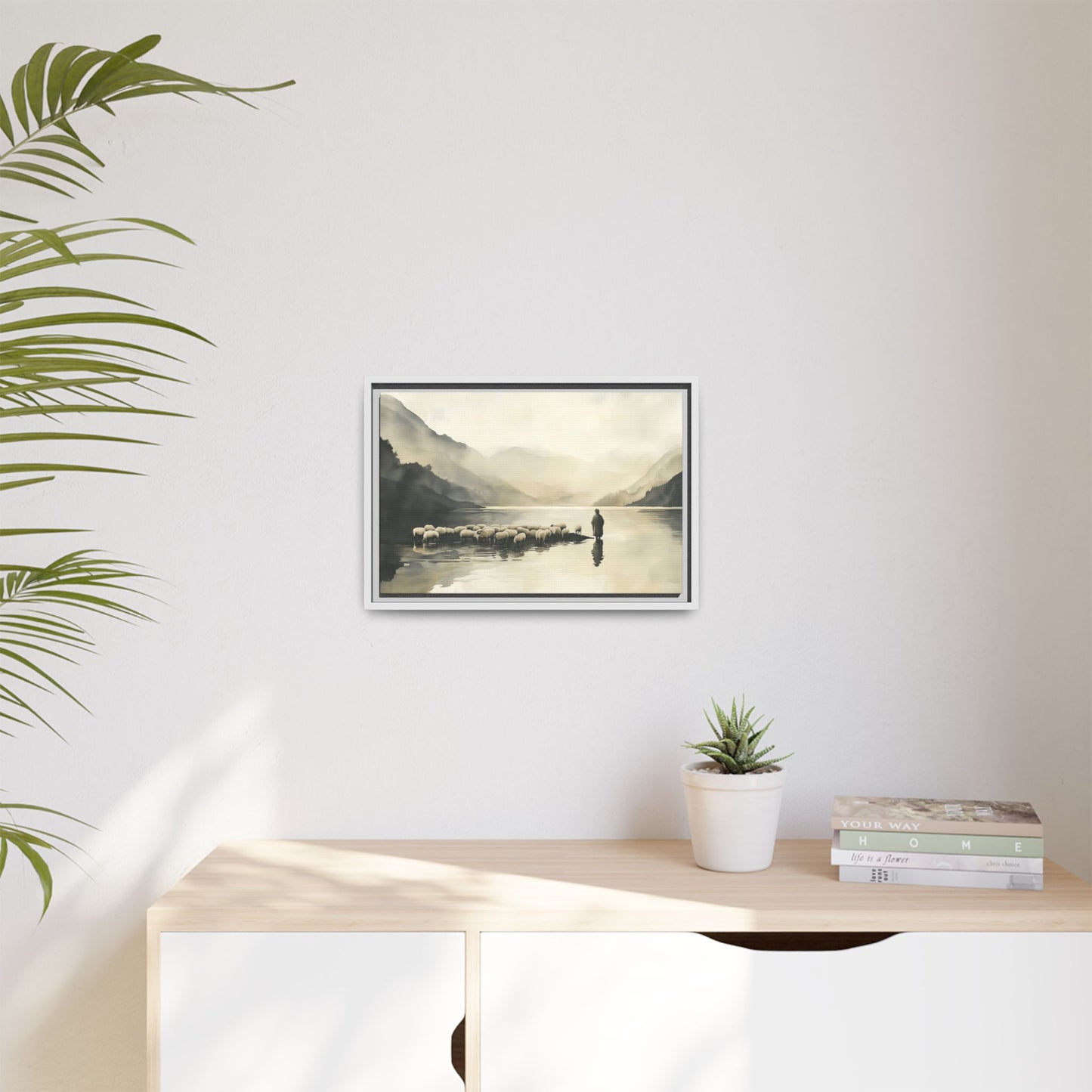"Calm Waters" Horizontal Framed Matte Canvas Art Print