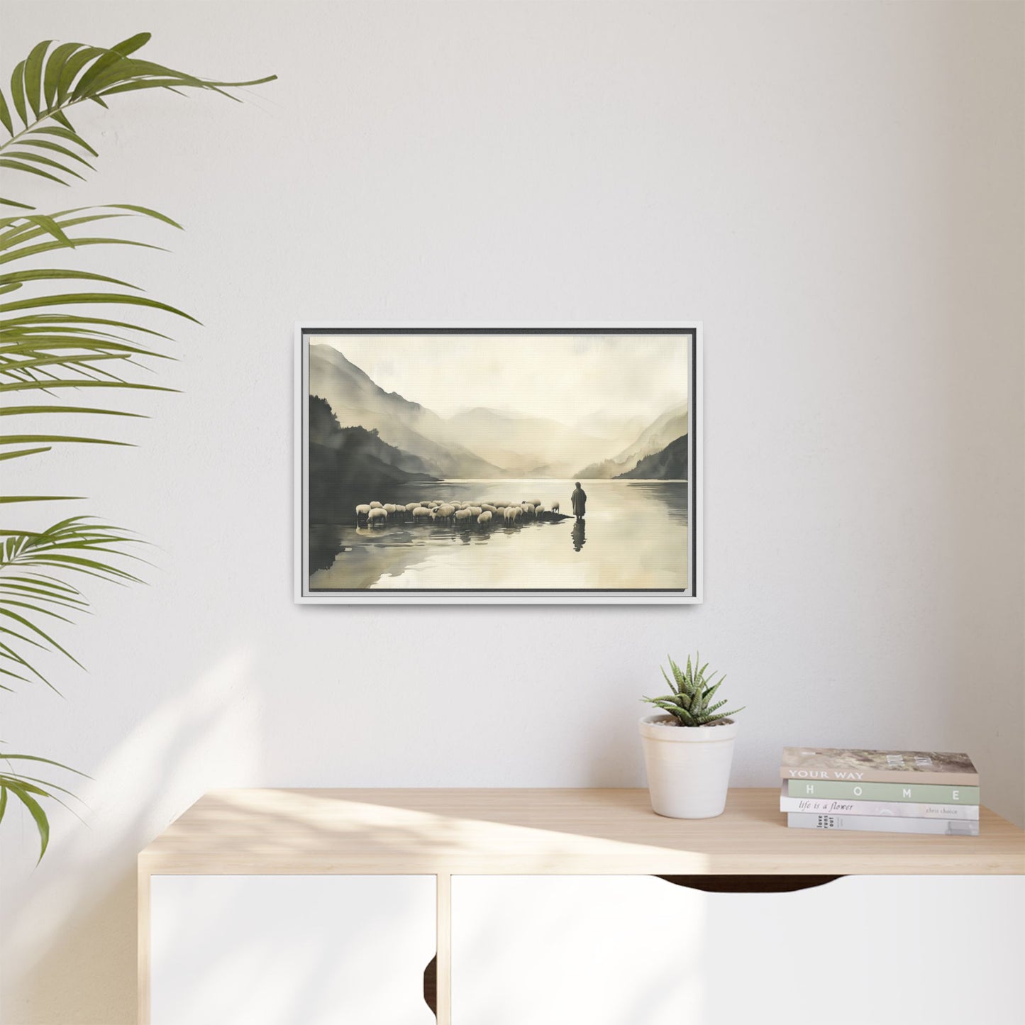 "Calm Waters" Horizontal Framed Matte Canvas Art Print