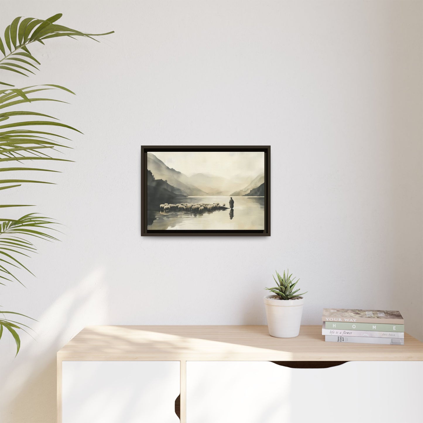 "Calm Waters" Horizontal Framed Matte Canvas Art Print
