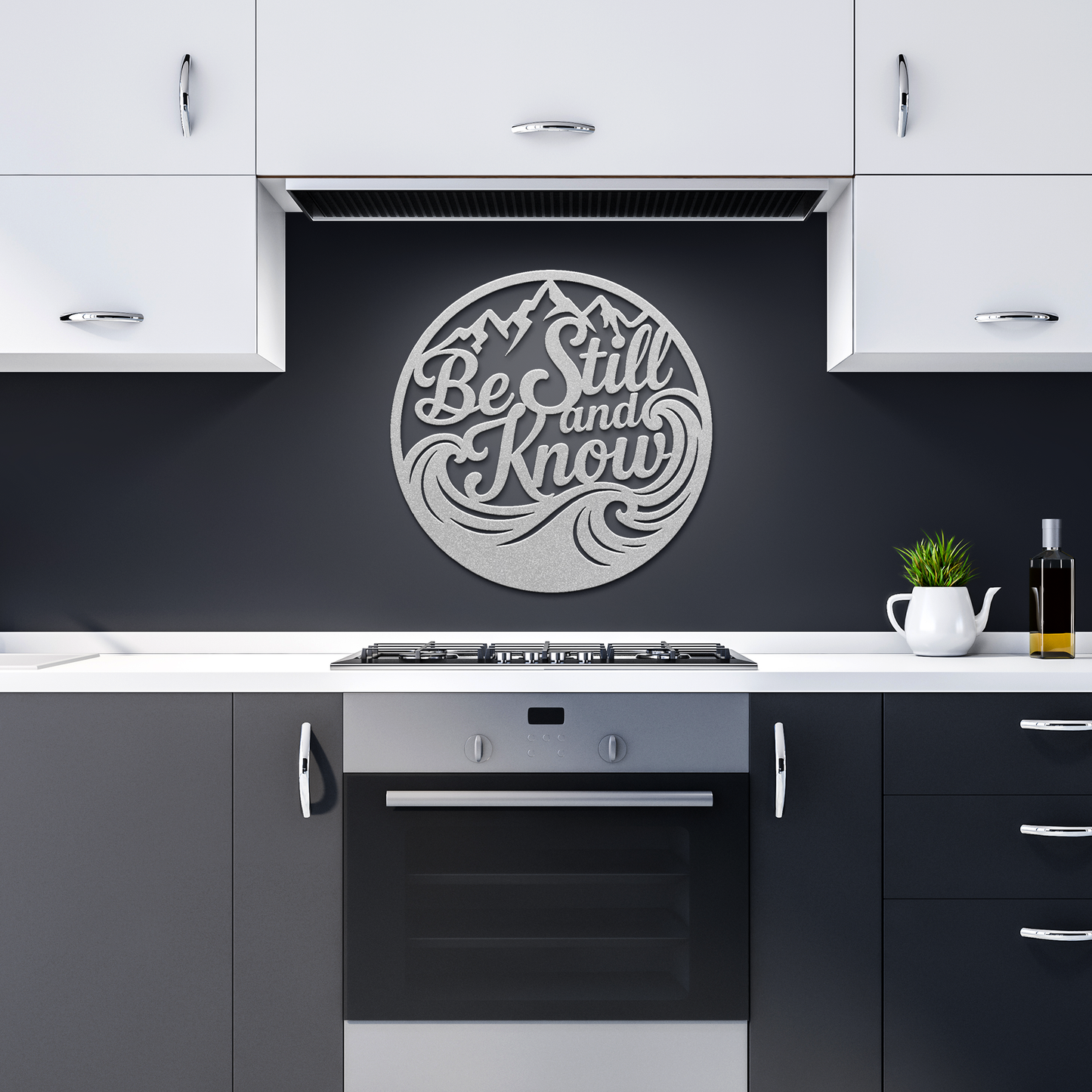 Metal Cut Sign "Be Still & Know"