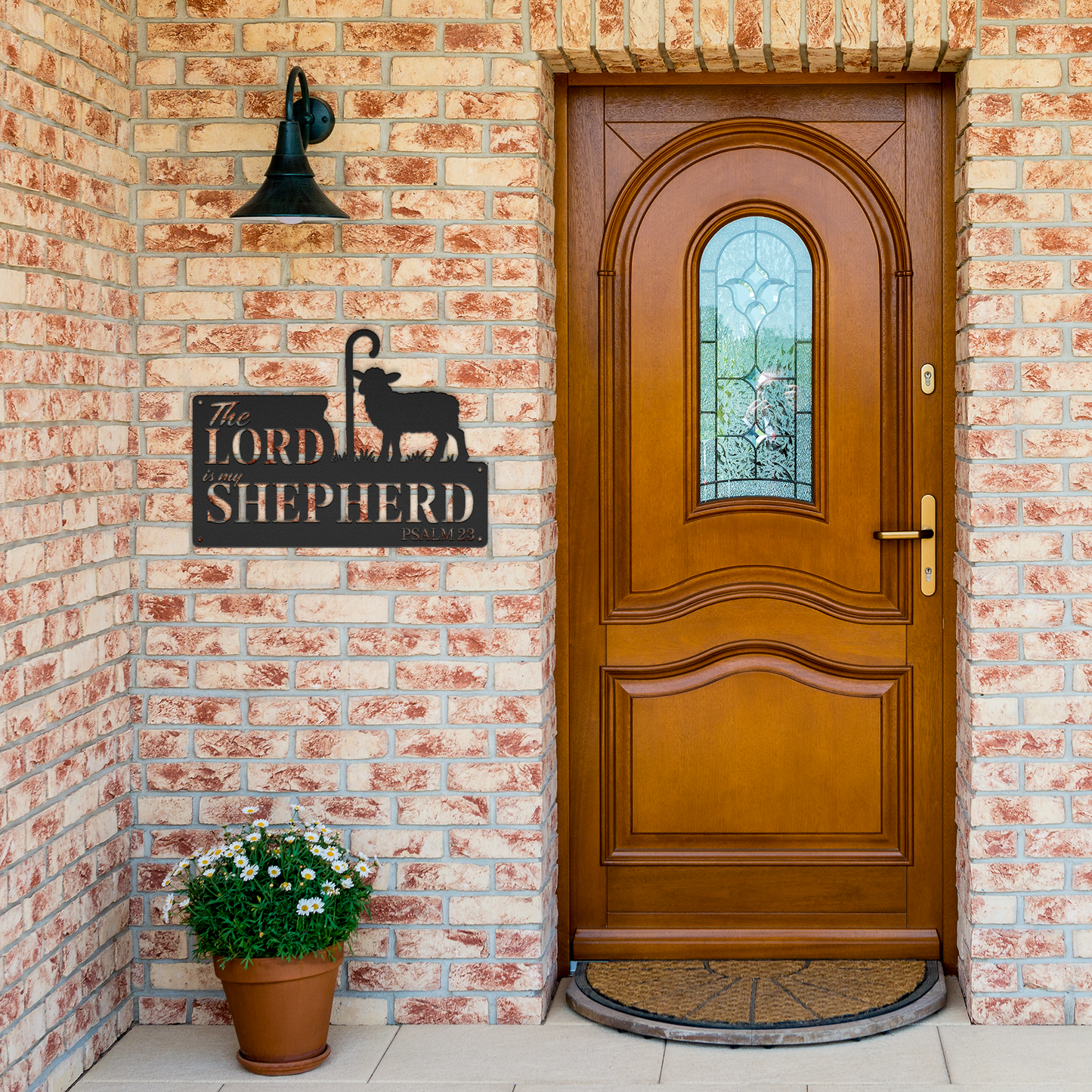 Metal_Sign_The_Lord_Is_My_Shepherd_Black_Brick_Entrance_Mockup.png