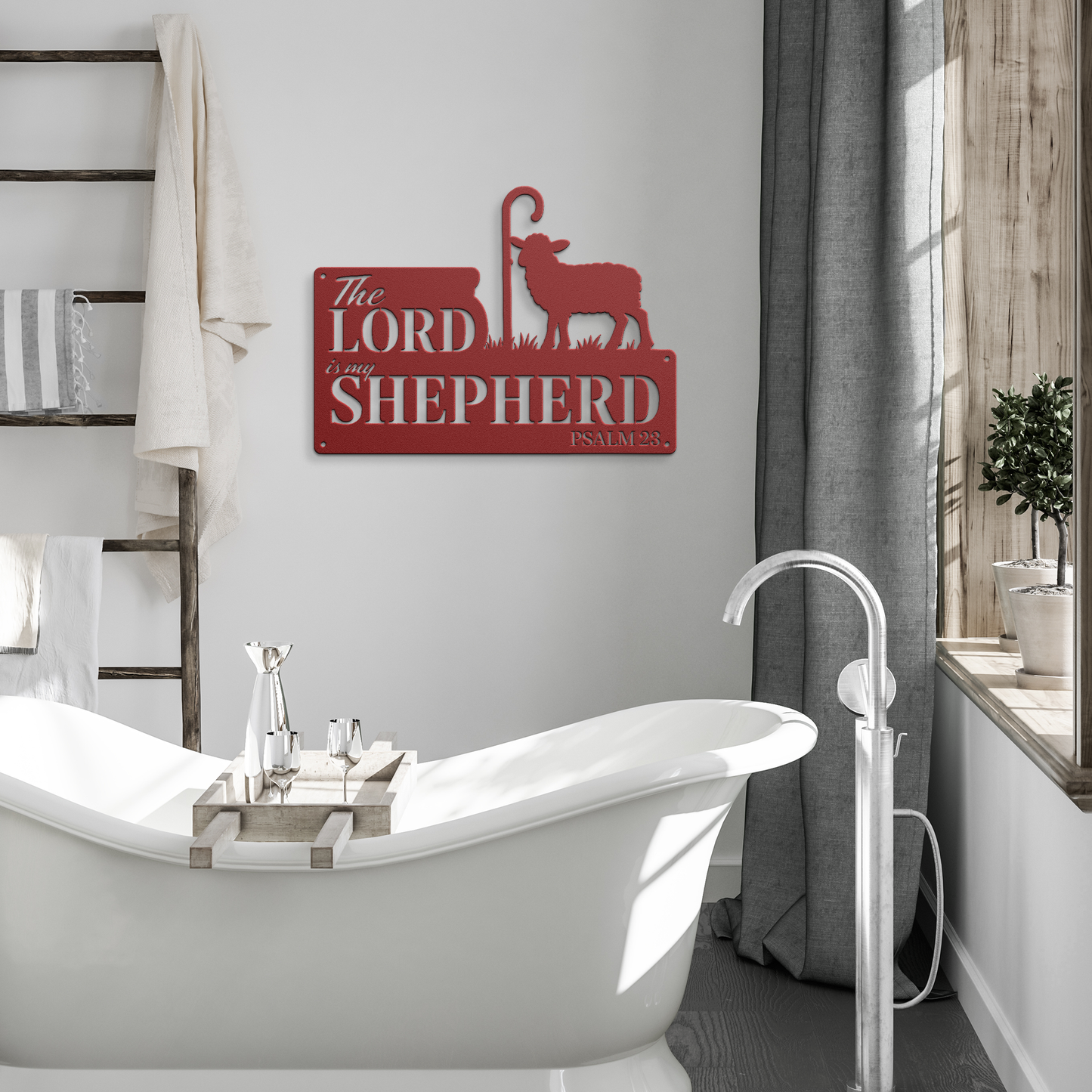 Metal Cut Sign "The Lord Is My Shepherd"