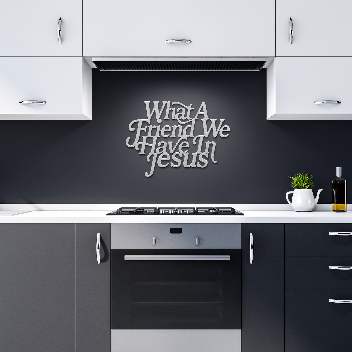 Metal Cut Sign "What A Friend We Have In Jesus"