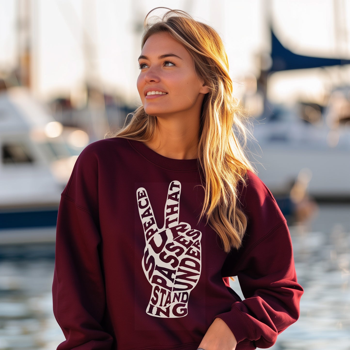 "PEACE" UNISEX PREMIUM SWEATSHIRT