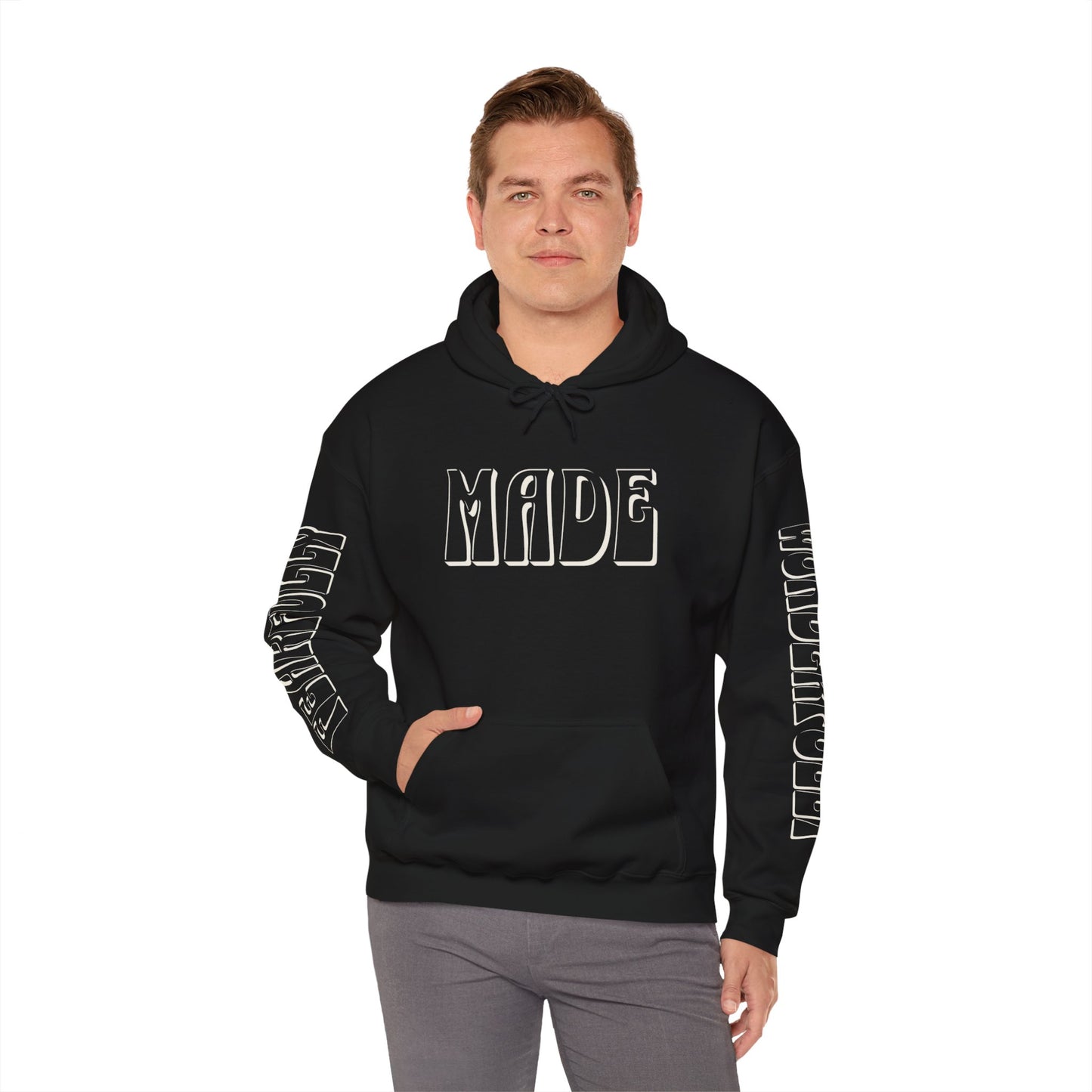 "Fearfully Wonderfully Made" Black Adult Hoodie