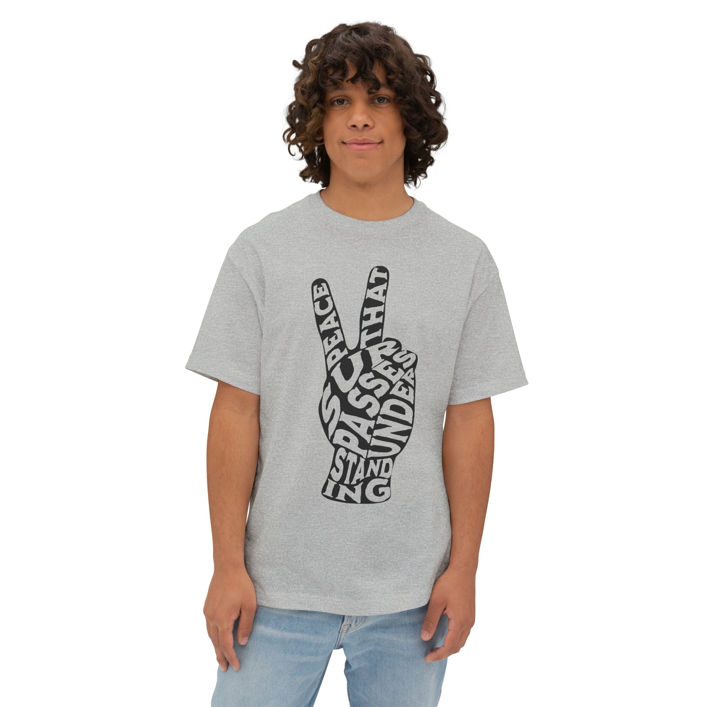 "Peace That Surpasses Understanding" Adult Unisex Oversized Boxy Tee