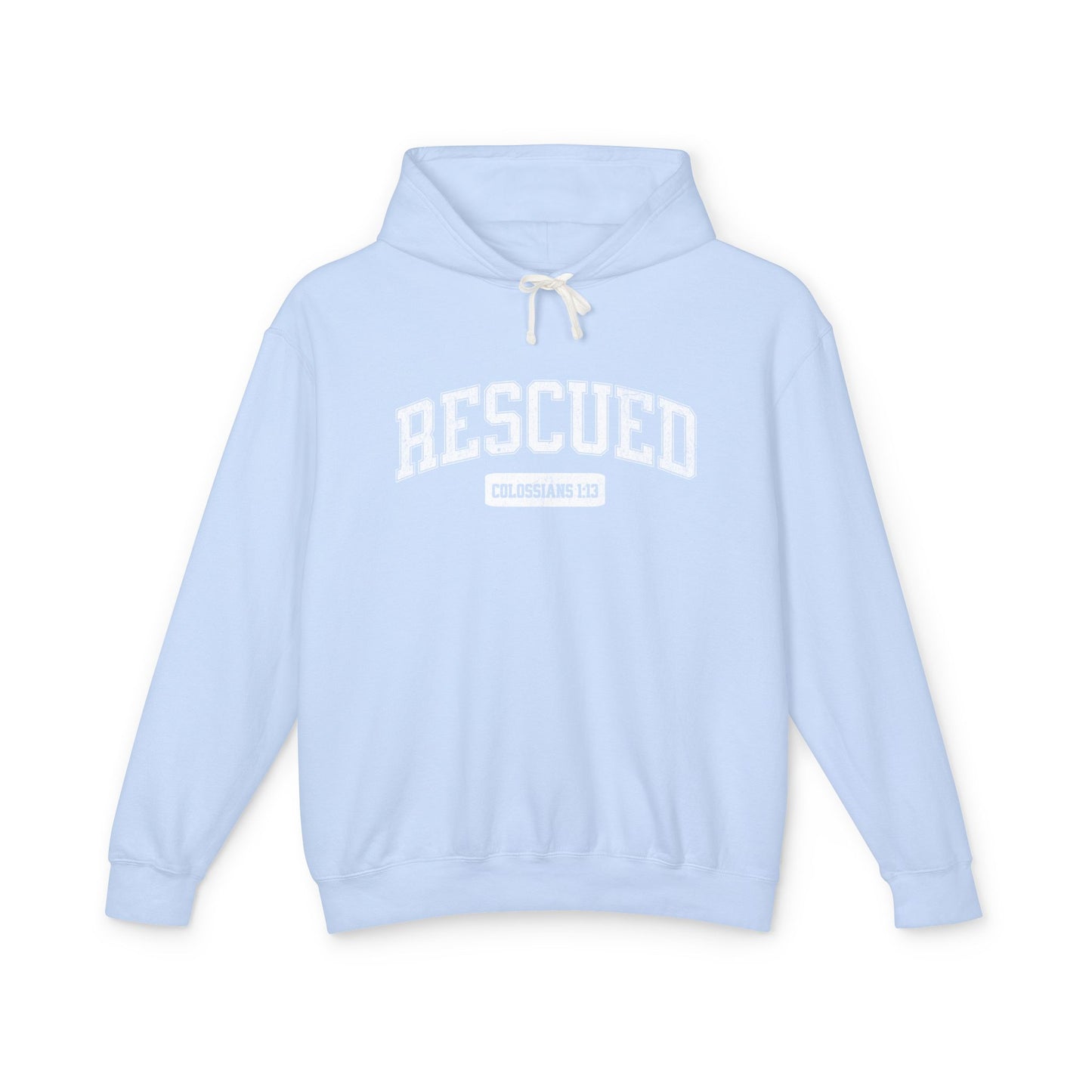 "RESCUED" VARSITY UNISEX PREMIUM LIGHTWEIGHT HOODIE