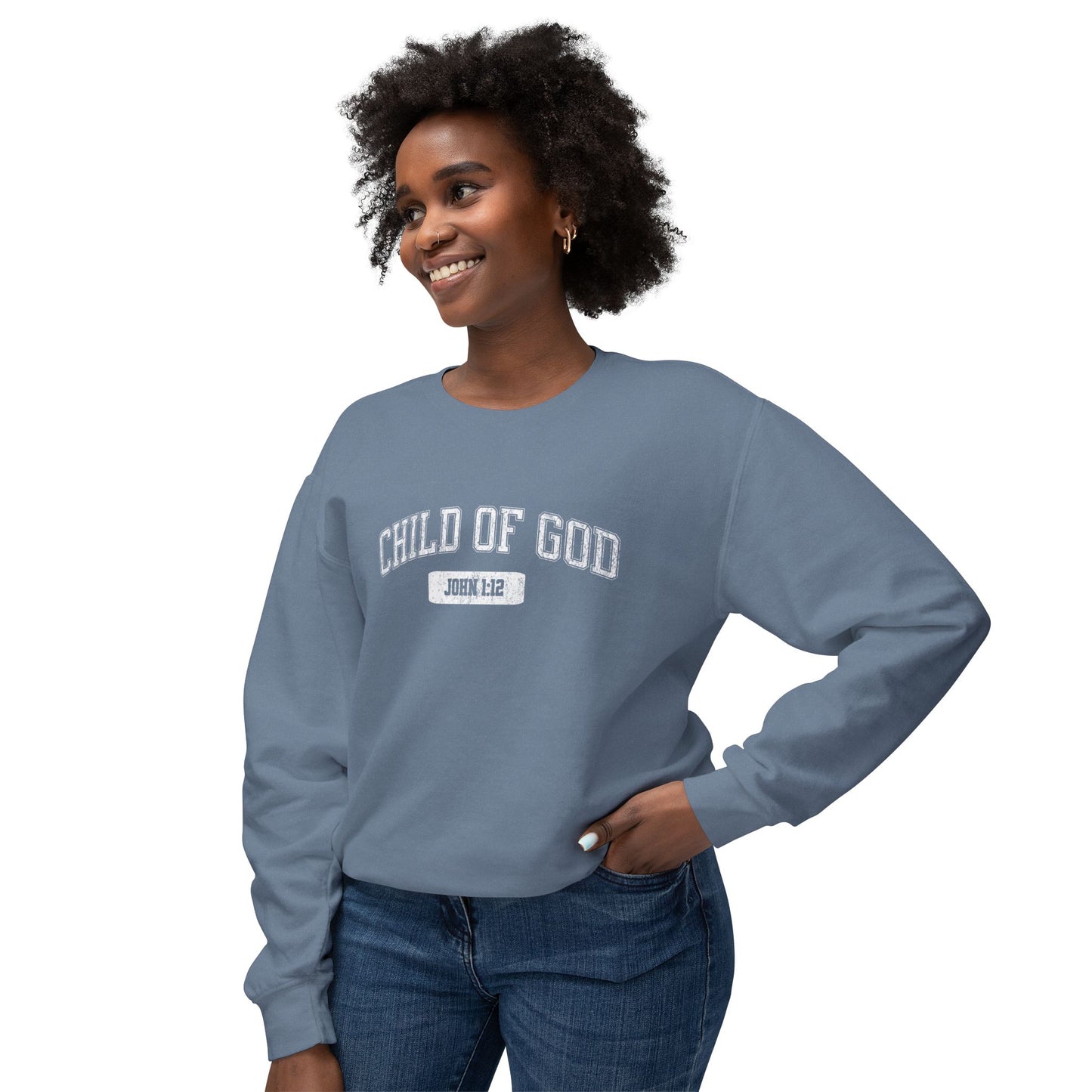 "CHILD OF GOD" VARSITY UNISEX PREMIUM SWEATSHIRT