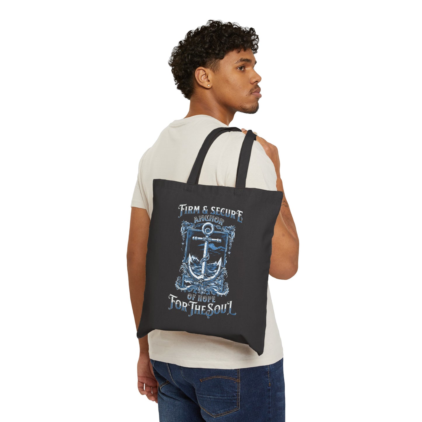 "Anchor For The Soul" Cotton Canvas Tote Bag