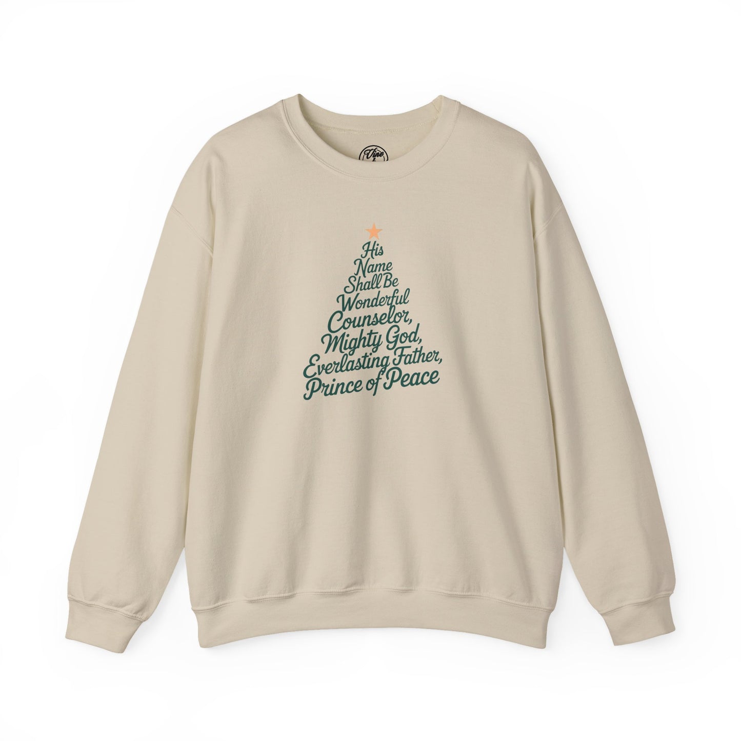 CHRISTMAS "HIS NAME SHALL BE" UNISEX CREWNECK SWEATSHIRT