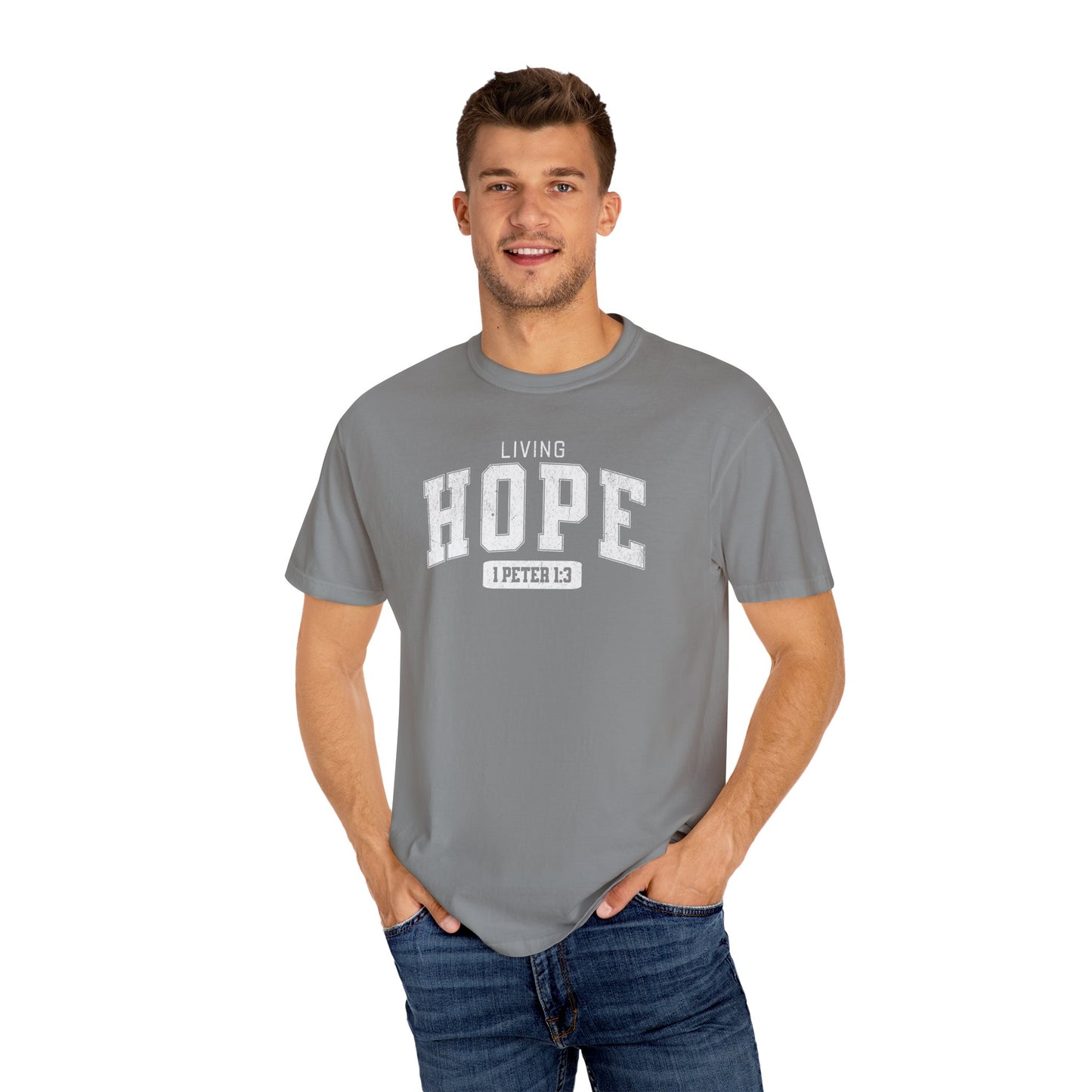 VARSITY "LIVING HOPE" UNISEX PREMIUM TEE