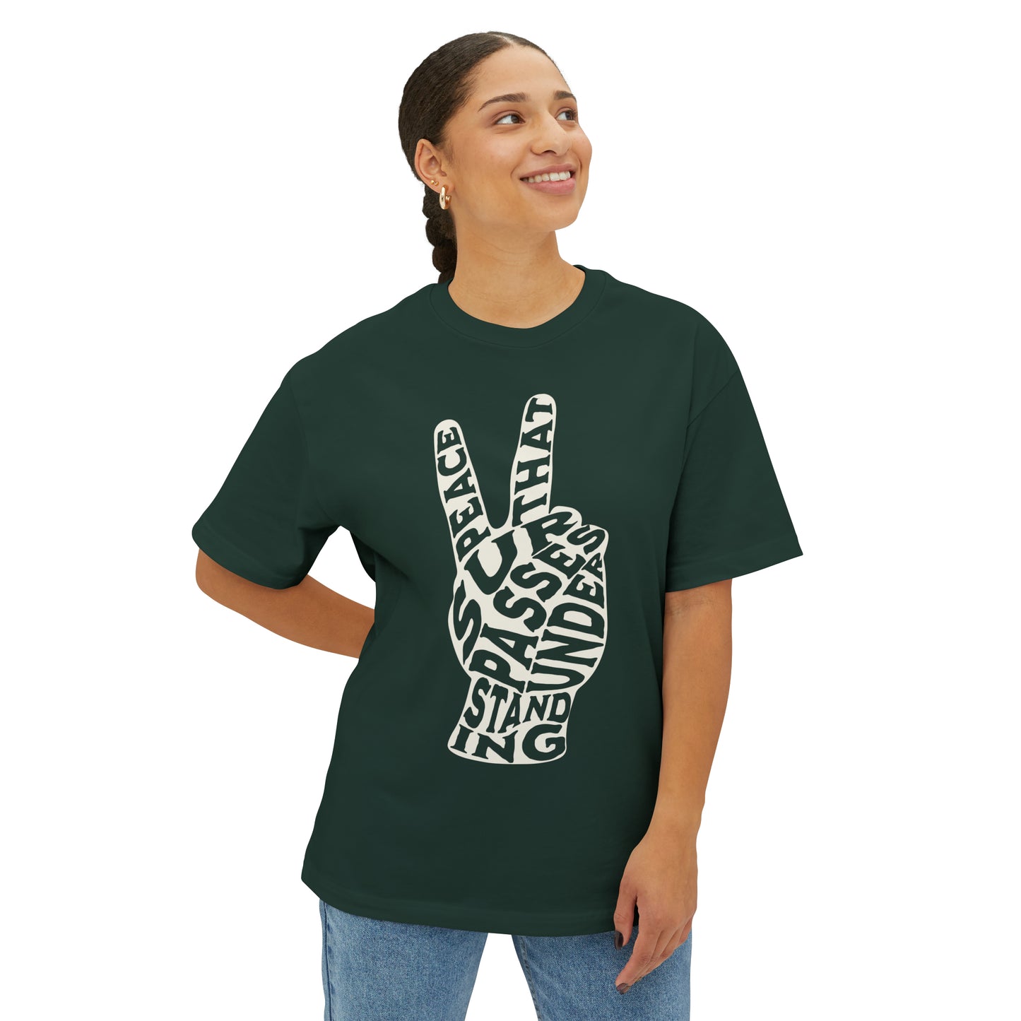 "Peace That Surpasses Understanding" Adult Unisex Oversized Boxy Tee