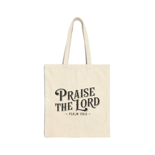 "Praise the Lord" Old Fashioned Cotton Canvas Tote Bag