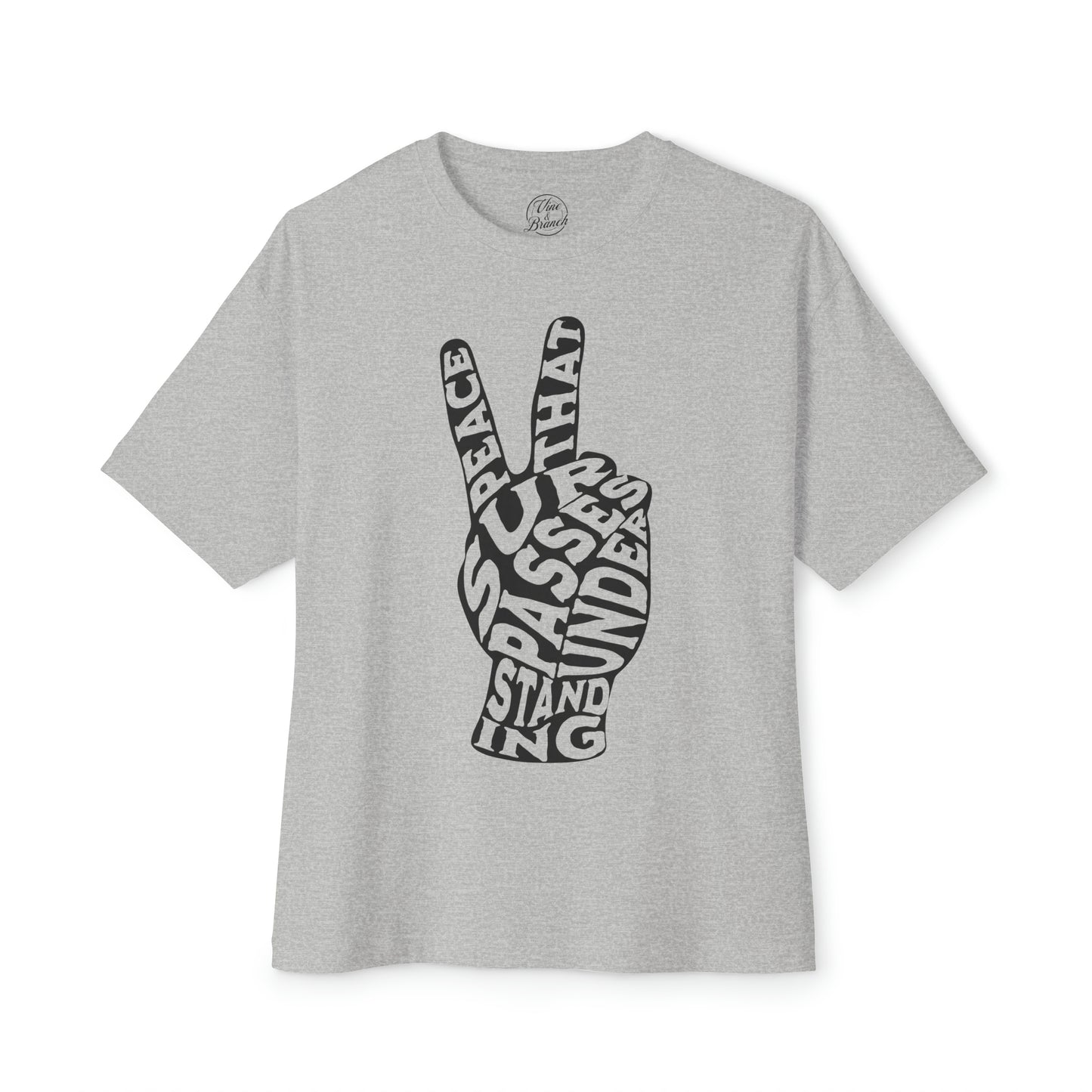 "Peace That Surpasses Understanding" Adult Unisex Oversized Boxy Tee