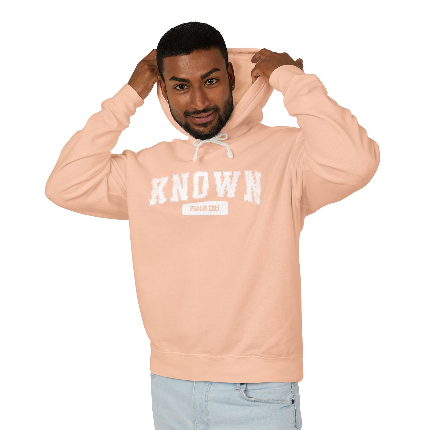 "KNOWN" VARSITY UNISEX PREMIUM LIGHTWEIGHT HOODIE