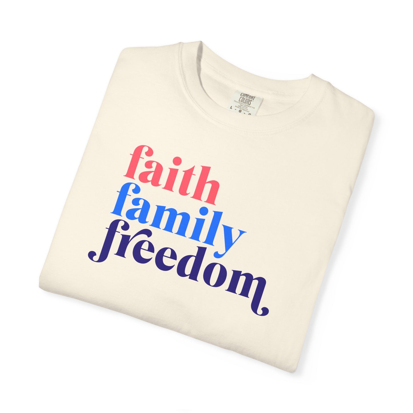 "FAITH FAMILY FREEDOM" UNISEX PREMIUM TEE"