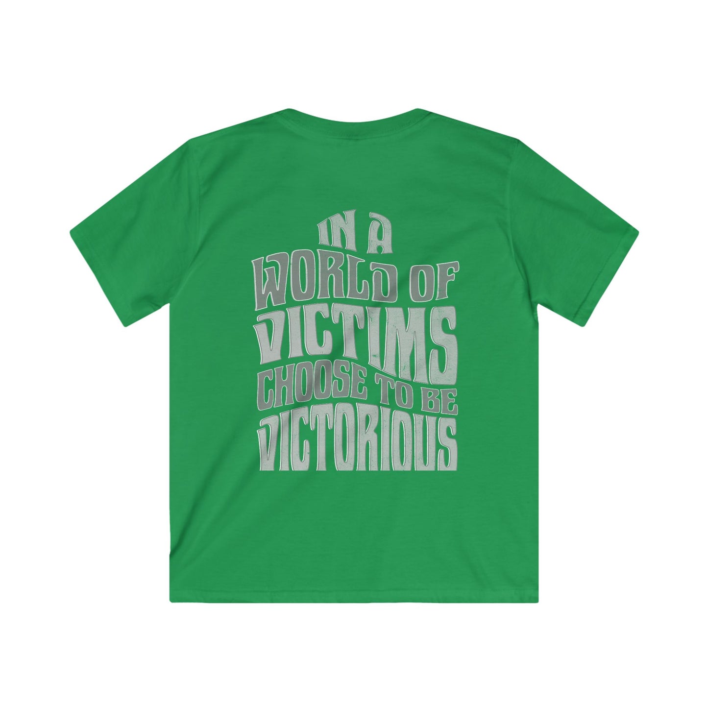 "Choose To Be Victorious" B&W Kids Softstyle Tee