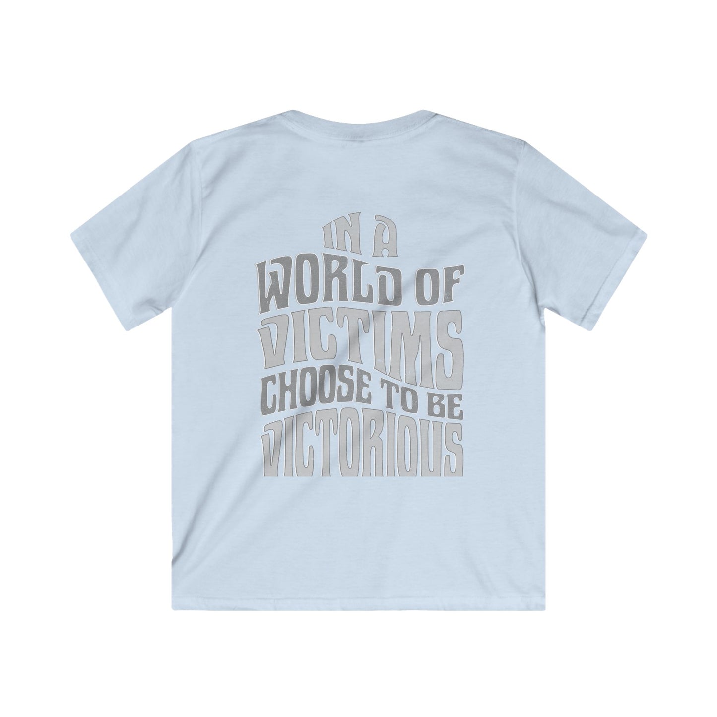 "Choose To Be Victorious" B&W Kids Softstyle Tee