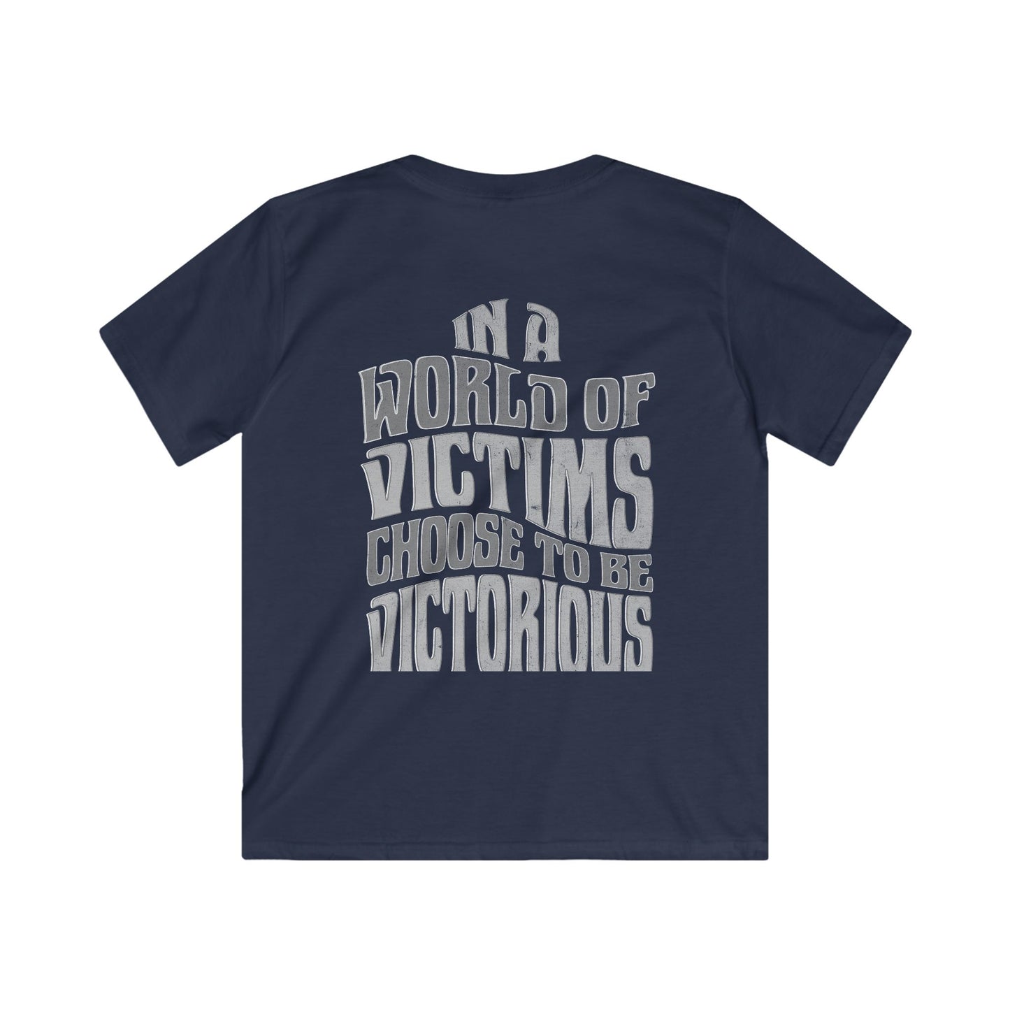 "Choose To Be Victorious" B&W Kids Softstyle Tee