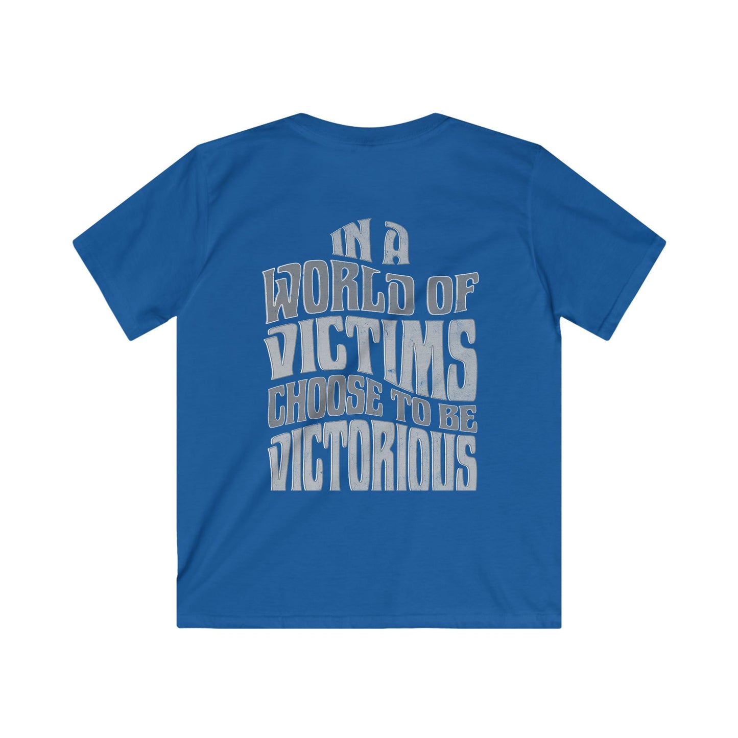 "Choose To Be Victorious" B&W Kids Softstyle Tee