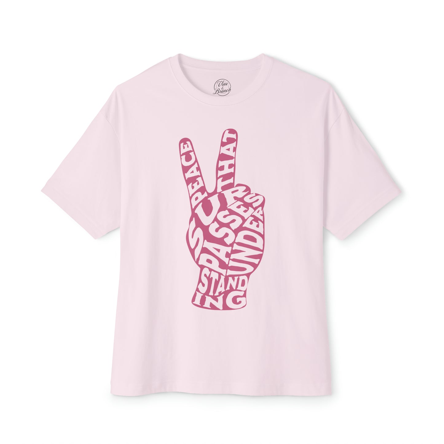 "Peace That Surpasses Understanding" Adult Unisex Oversized Boxy Tee