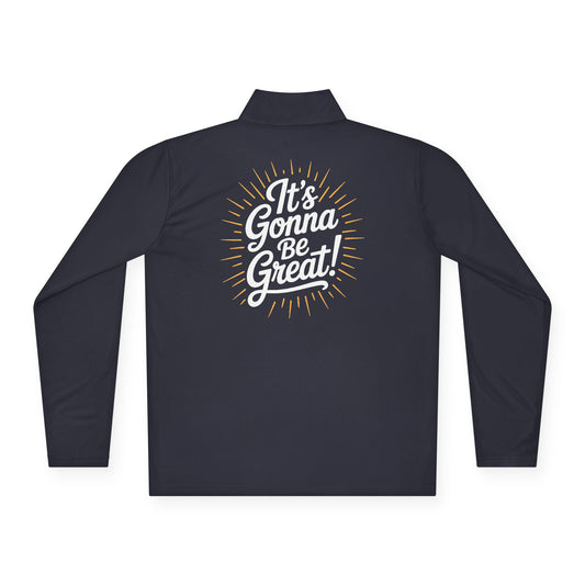 WIS "IT'S GONNA BE GREAT!" QUARTER ZIP MOISTURE WICKING PULLOVER