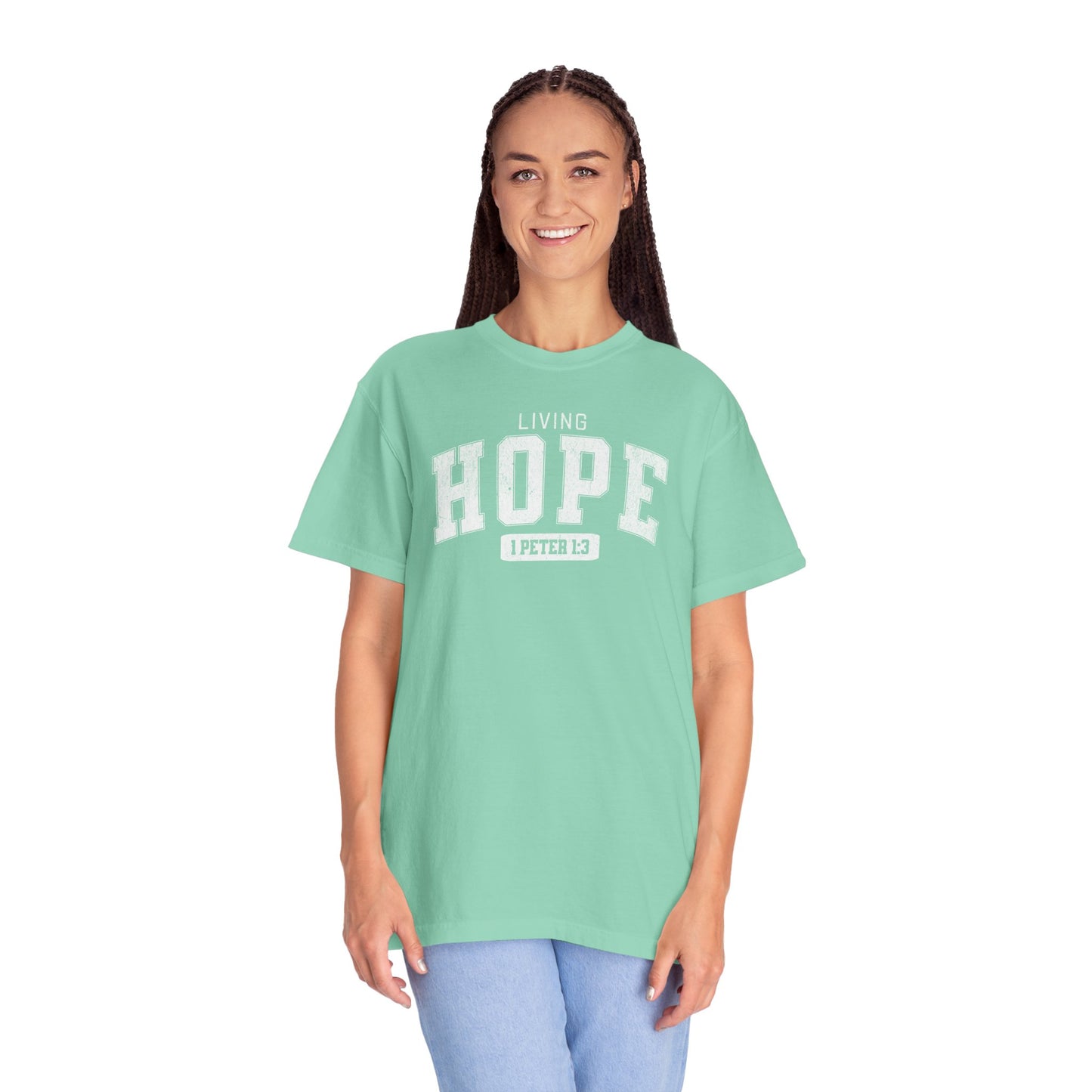 VARSITY "LIVING HOPE" UNISEX PREMIUM TEE