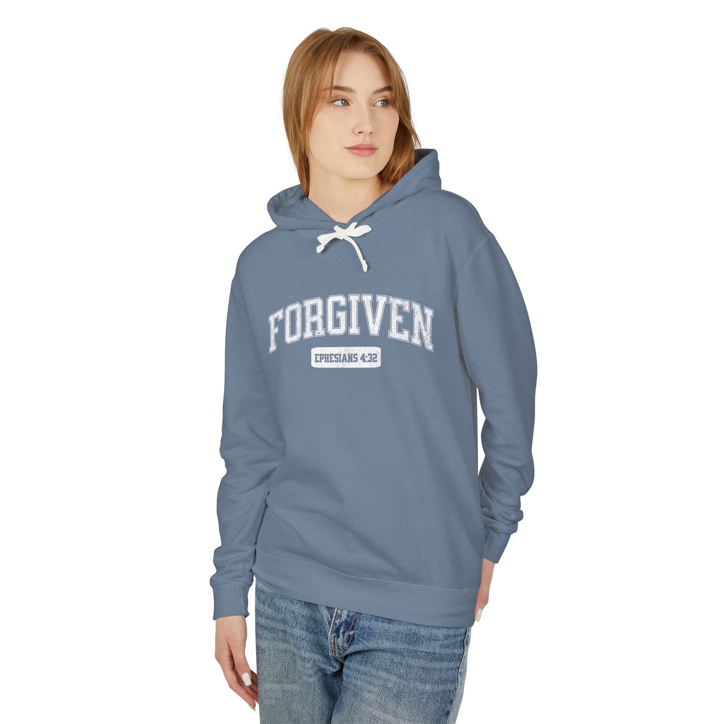 "FORGIVEN" VARSITY UNISEX PREMIUM LIGHTWEIGHT HOODIE