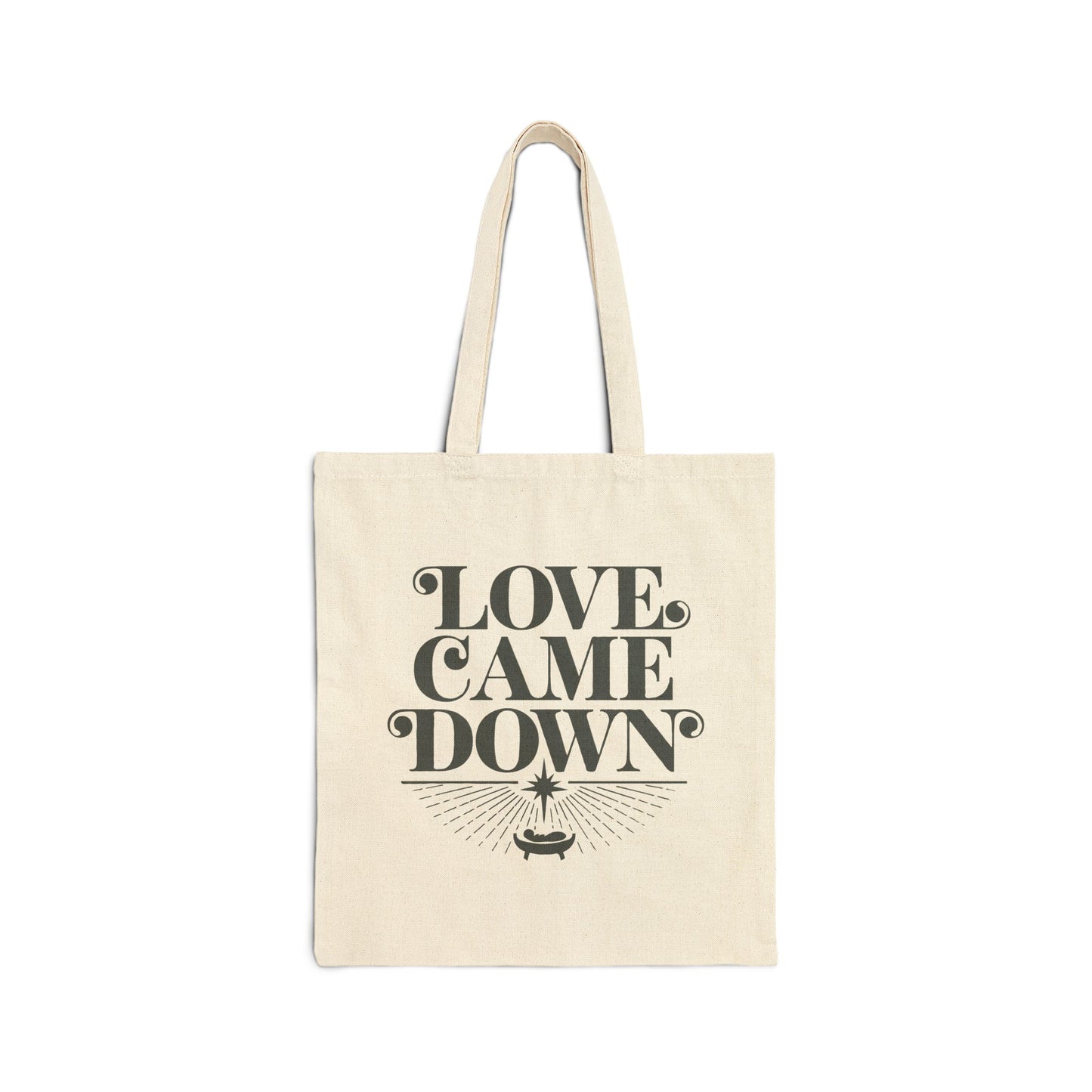 "Love Came Down" Christmas Cotton Canvas Tote Bag