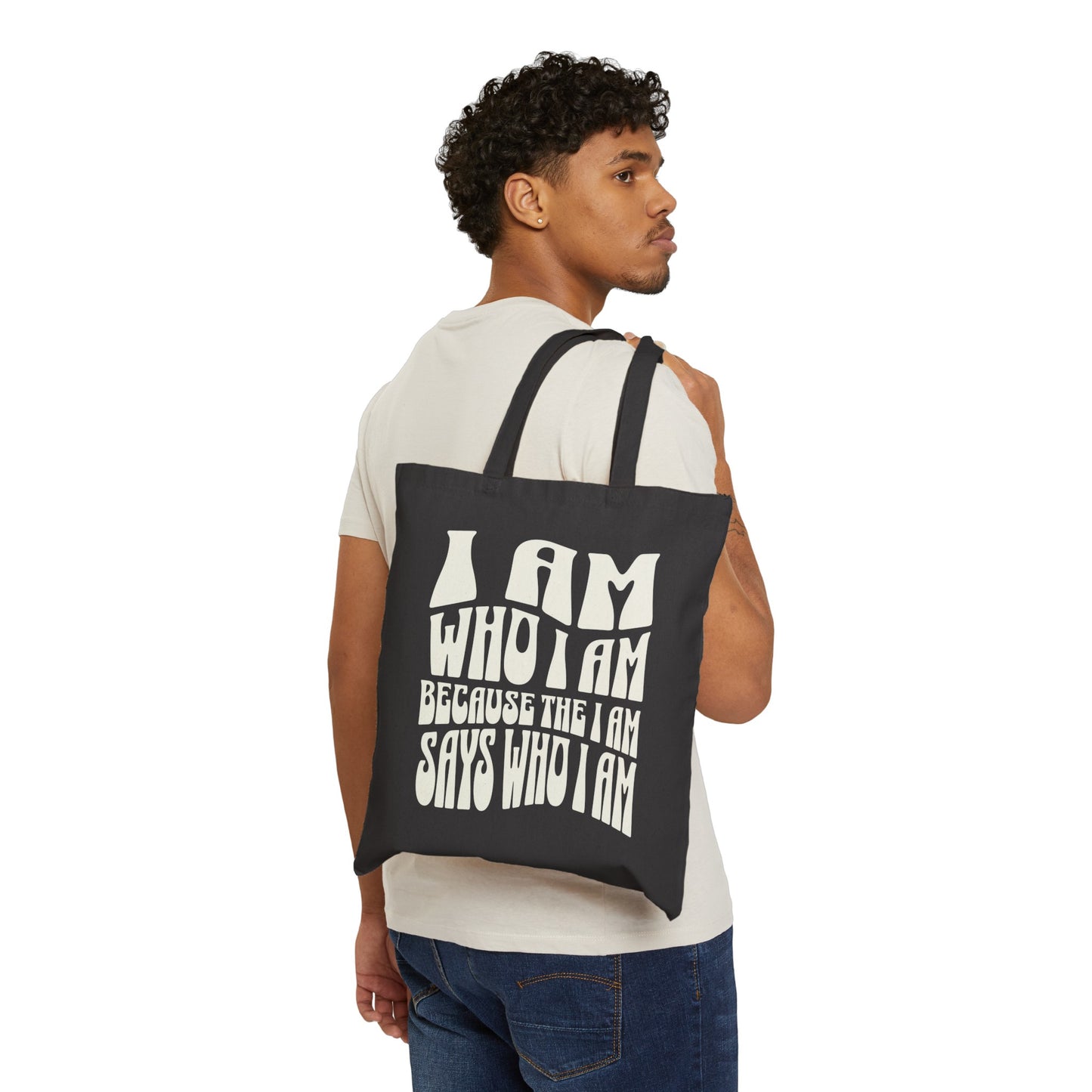 "I Am Who I AM" Cotton Canvas Tote Bag