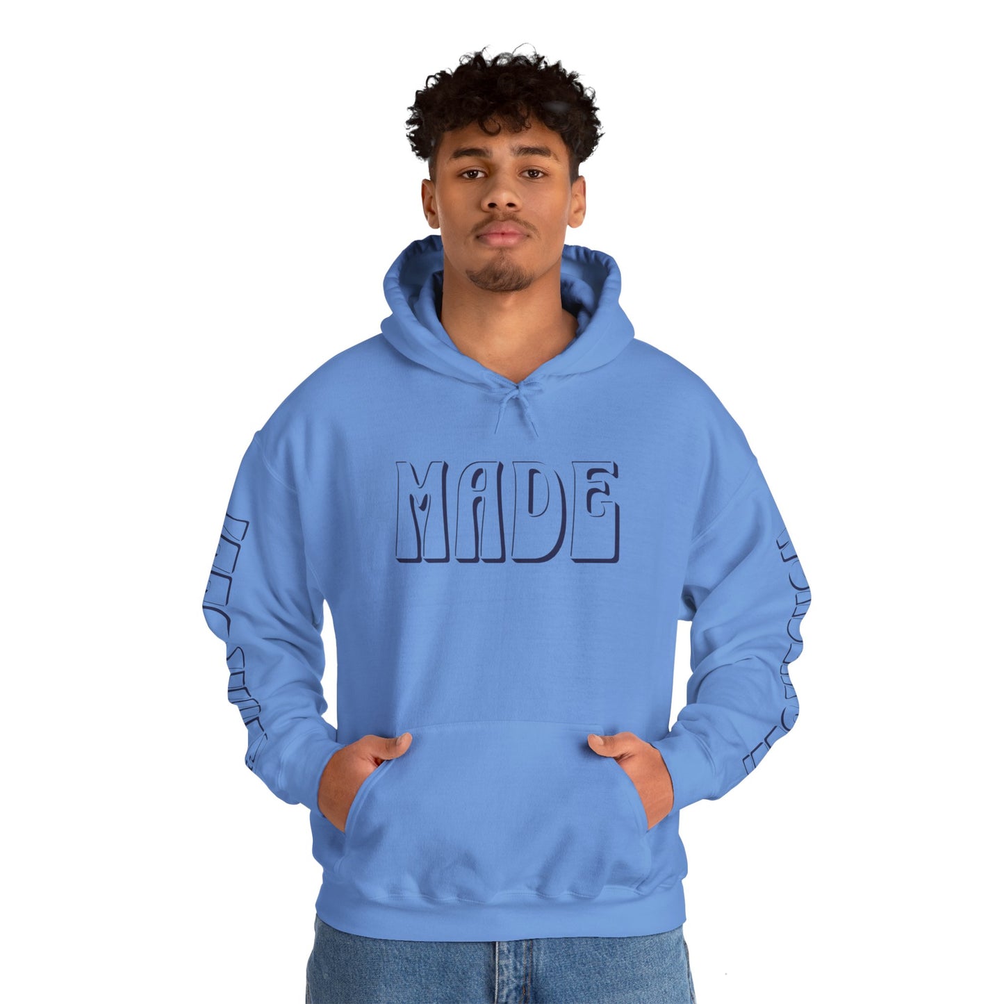 "Fearfully Wonderfully Made" Carolina Blue Adult Hoodie