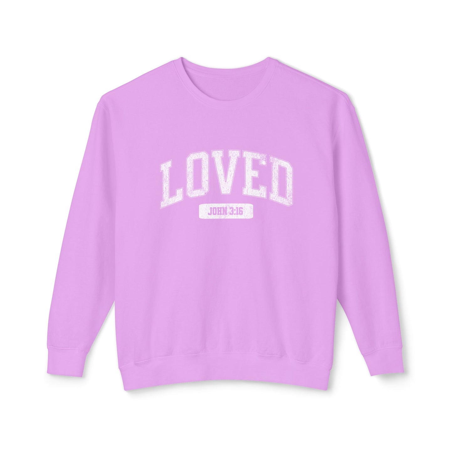 "LOVED" VARSITY UNISEX PREMIUM SWEATSHIRT
