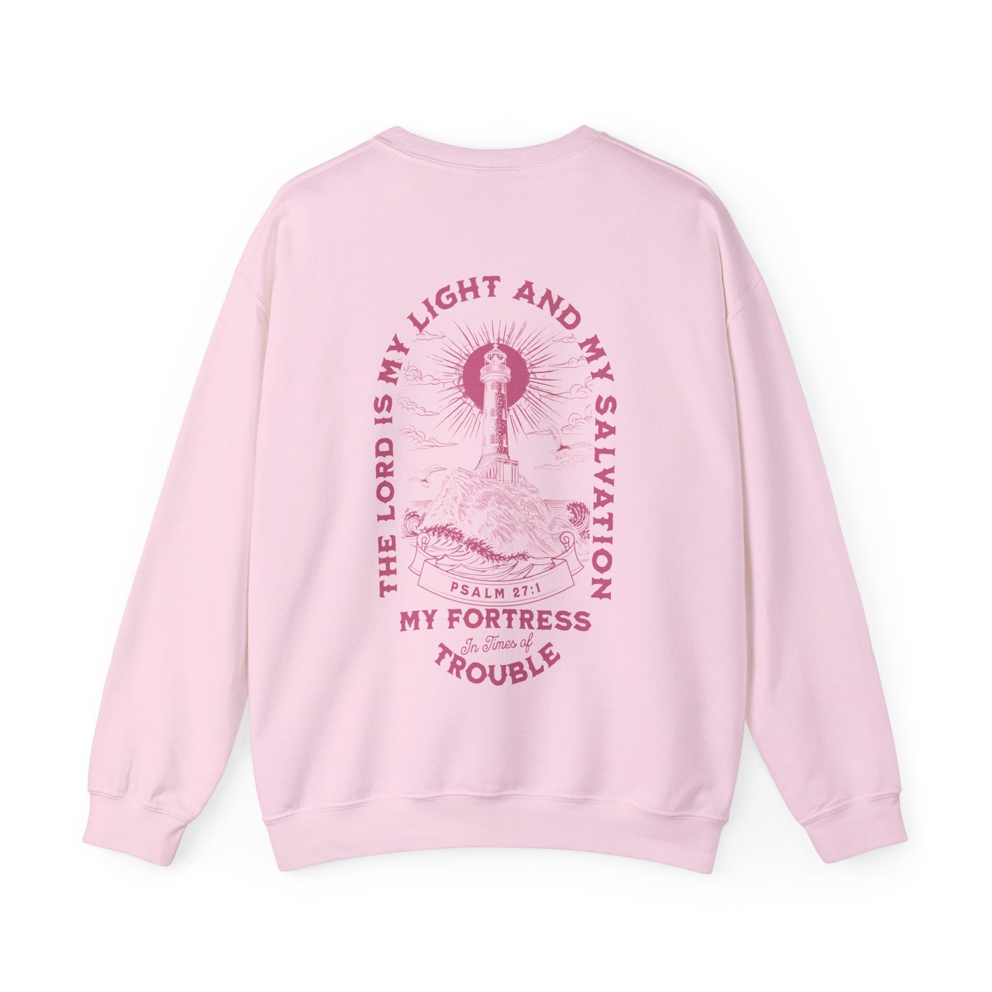 "Psalm 27:1" Adult Crewneck Sweatshirt