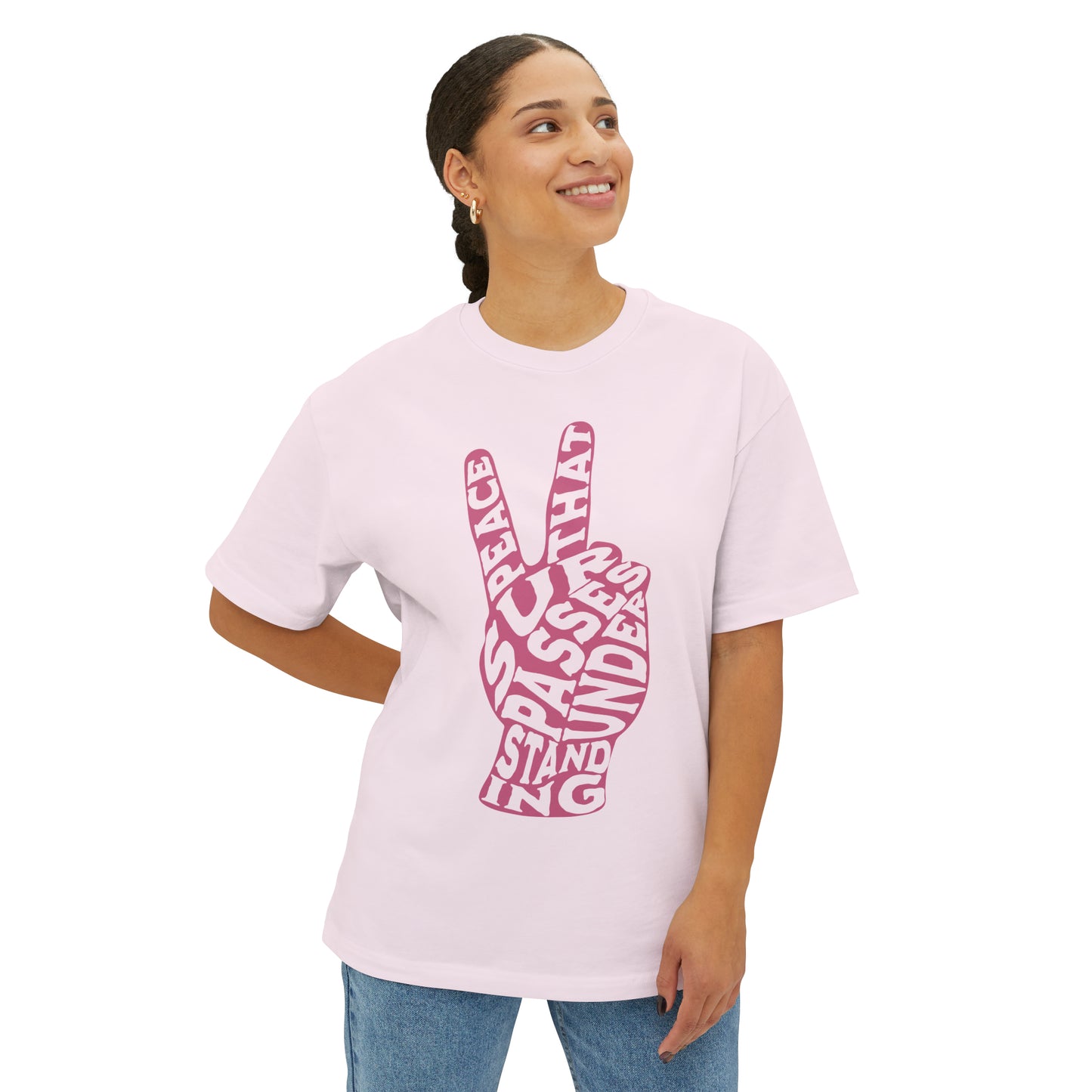 "Peace That Surpasses Understanding" Adult Unisex Oversized Boxy Tee