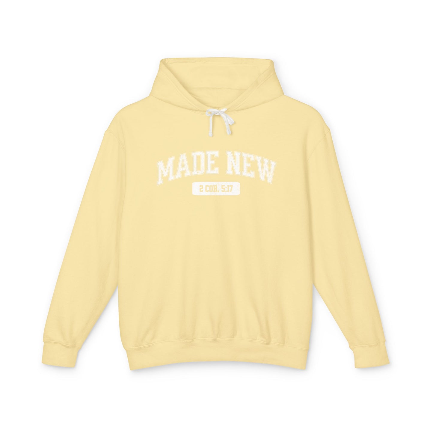 "MADE NEW" VARSITY UNISEX PREMIUM LIGHTWEIGHT HOODIE