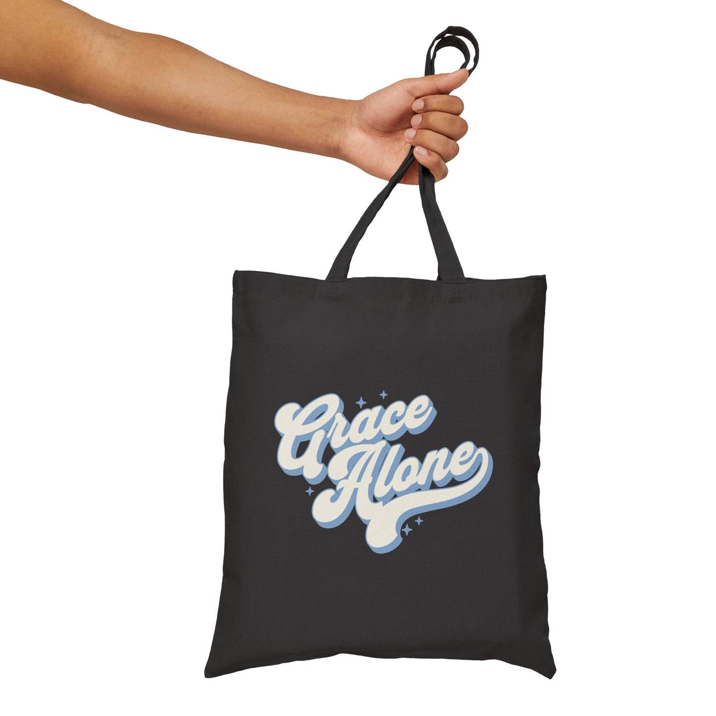 "Grace Alone" Cotton Canvas Tote Bag