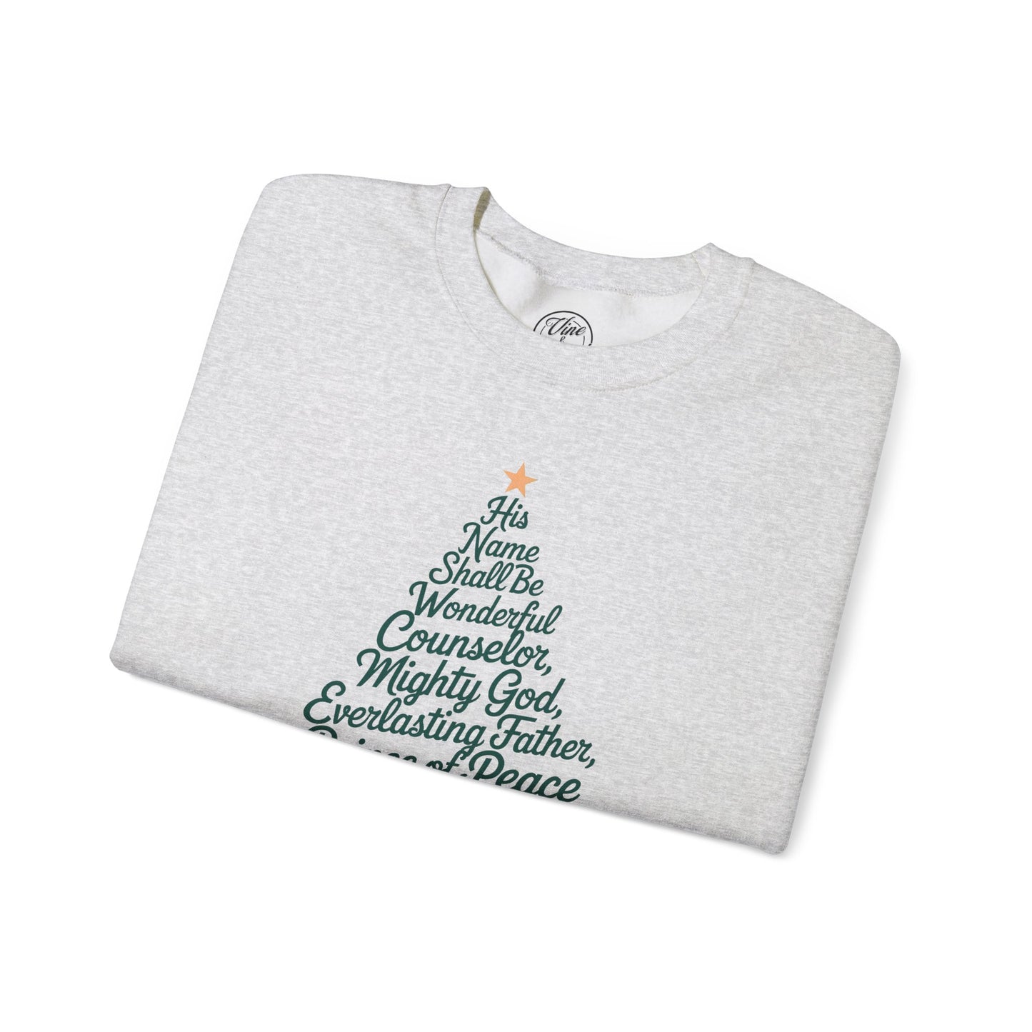 "His Name Shall Be" Christmas Crewneck Sweatshirt