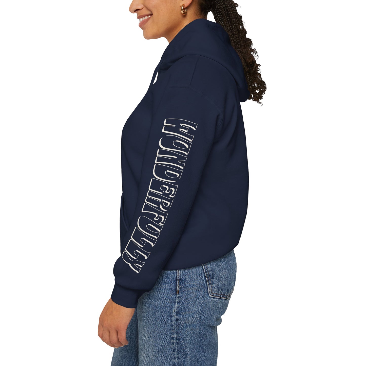 "Fearfully Wonderfully Made" Navy Adult Hoodie