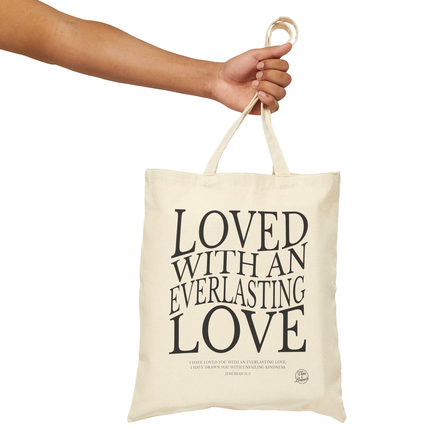 "Everlasting Love" Cotton Canvas Tote Bag