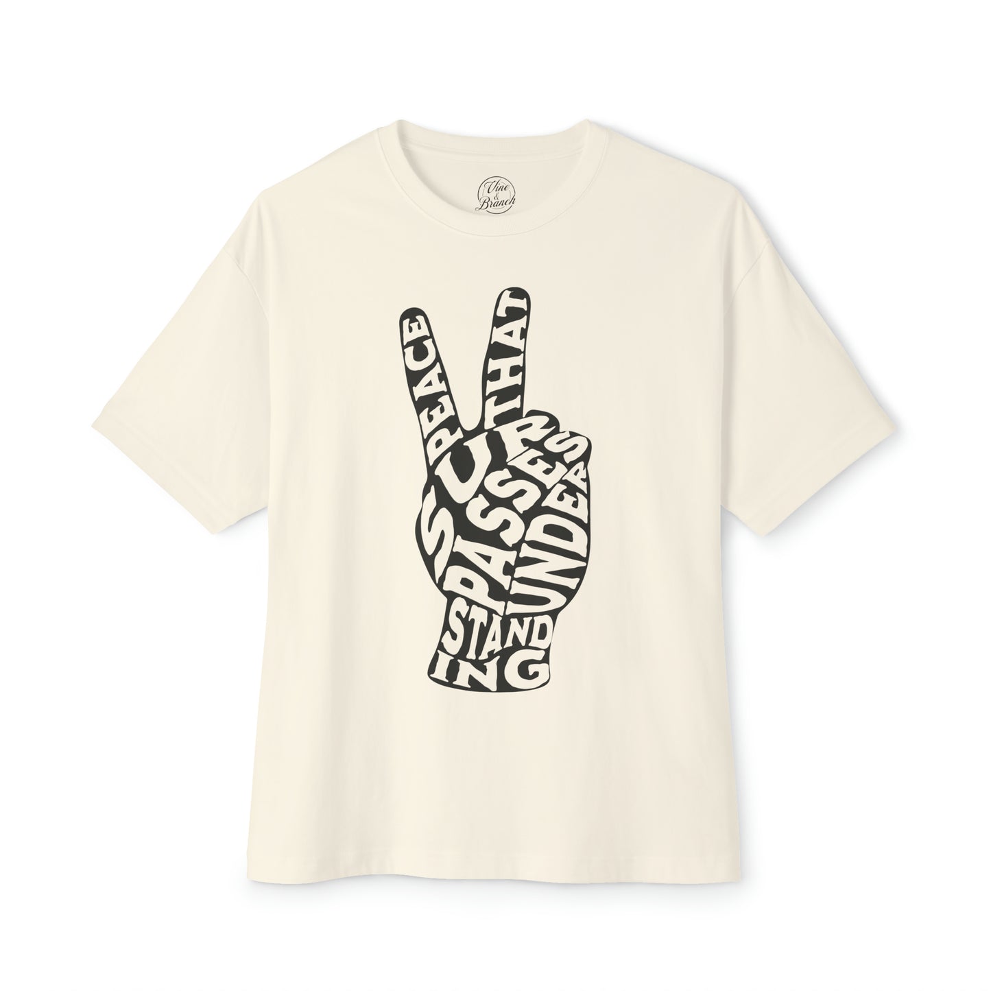 "Peace That Surpasses Understanding" Adult Unisex Oversized Boxy Tee