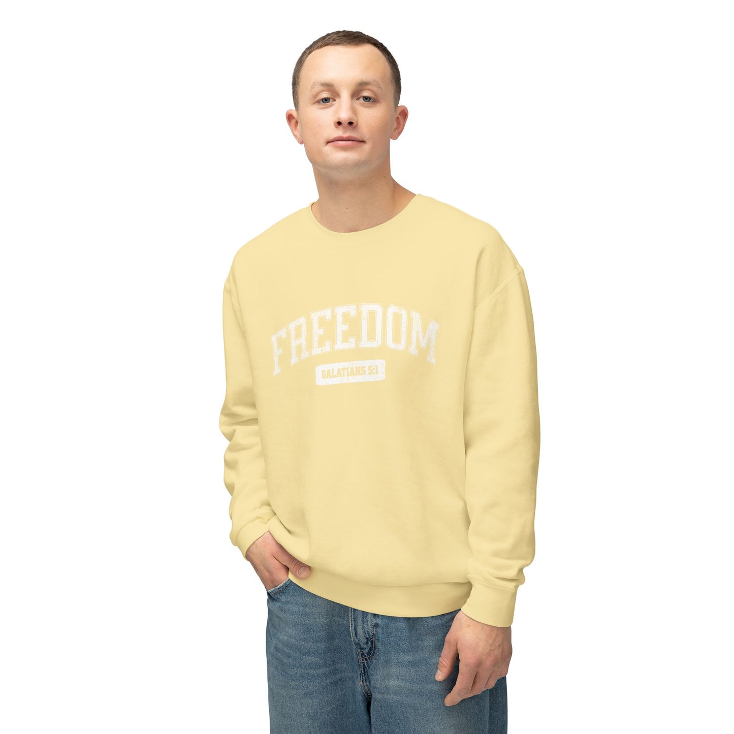 "FREEDOM" VARSITY UNISEX PREMIUM SWEATSHIRT